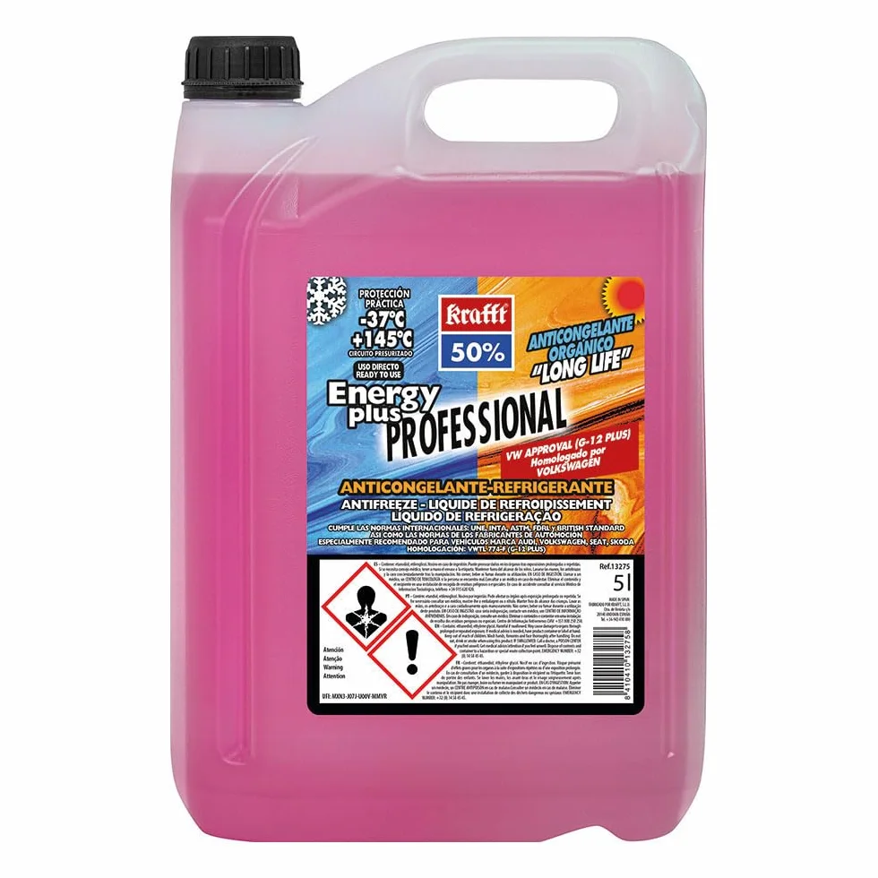 Krafft Anticongelante Coche G12+ Orgánico 50% -37°C +145°C 5L