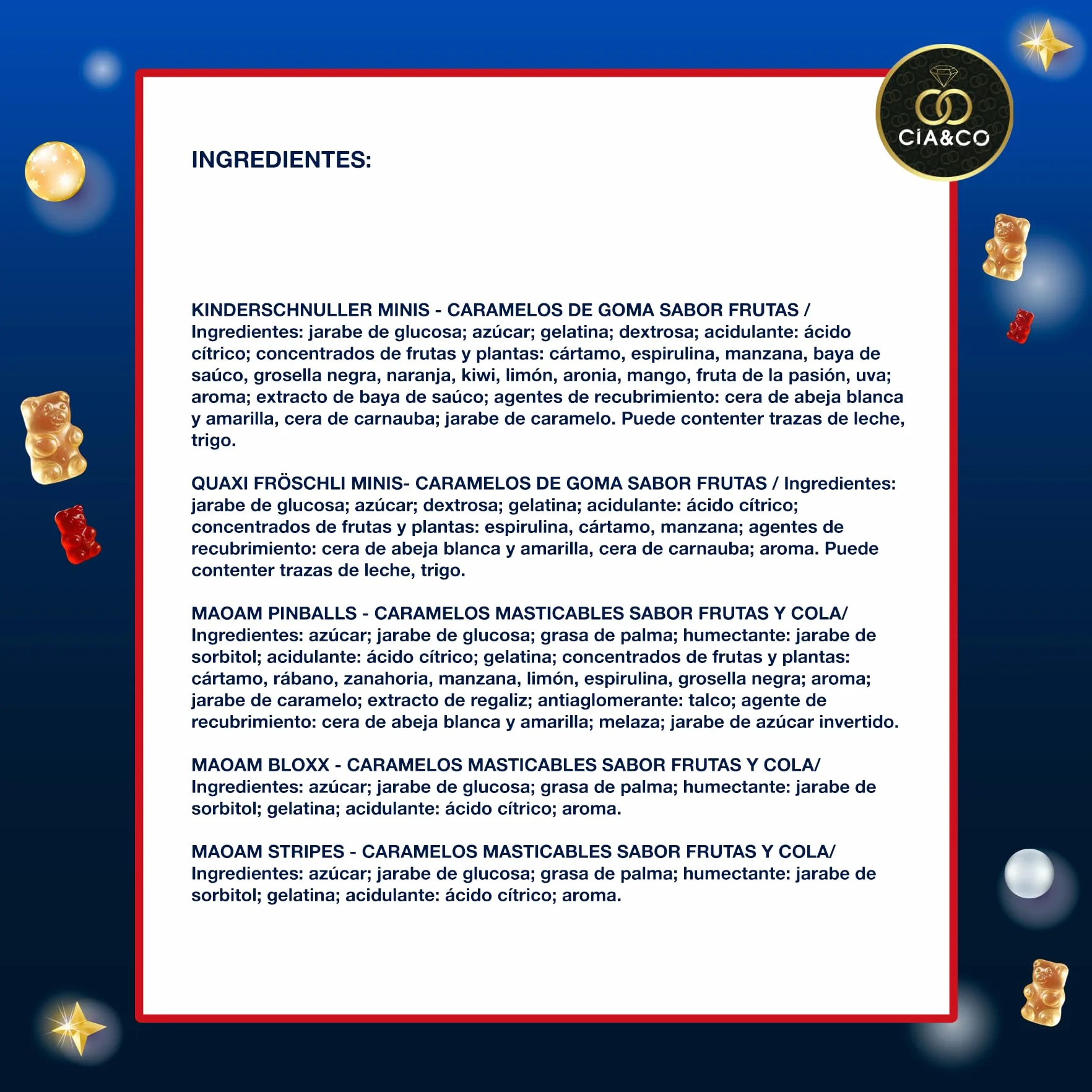 Calendario de Adviento HARIBO 2025 Brilla en la Oscuridad 24 Bolsitas Caramelos de Goma Variados 300 g