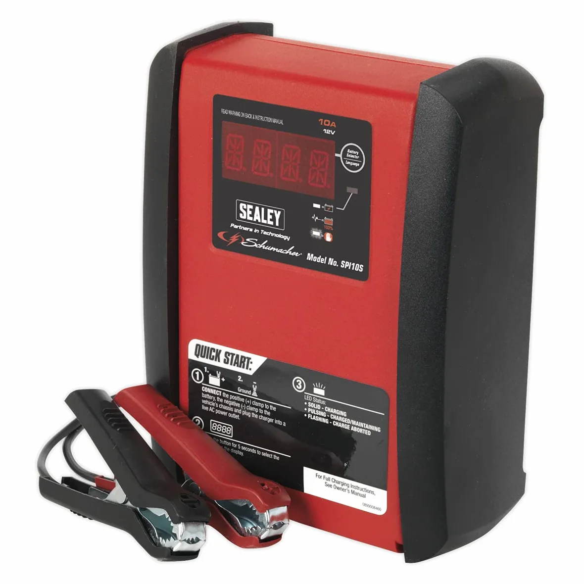 Sealey Spi10S Cargador de batería Inteligente de Carga de Velocidad 10Amp 12V
