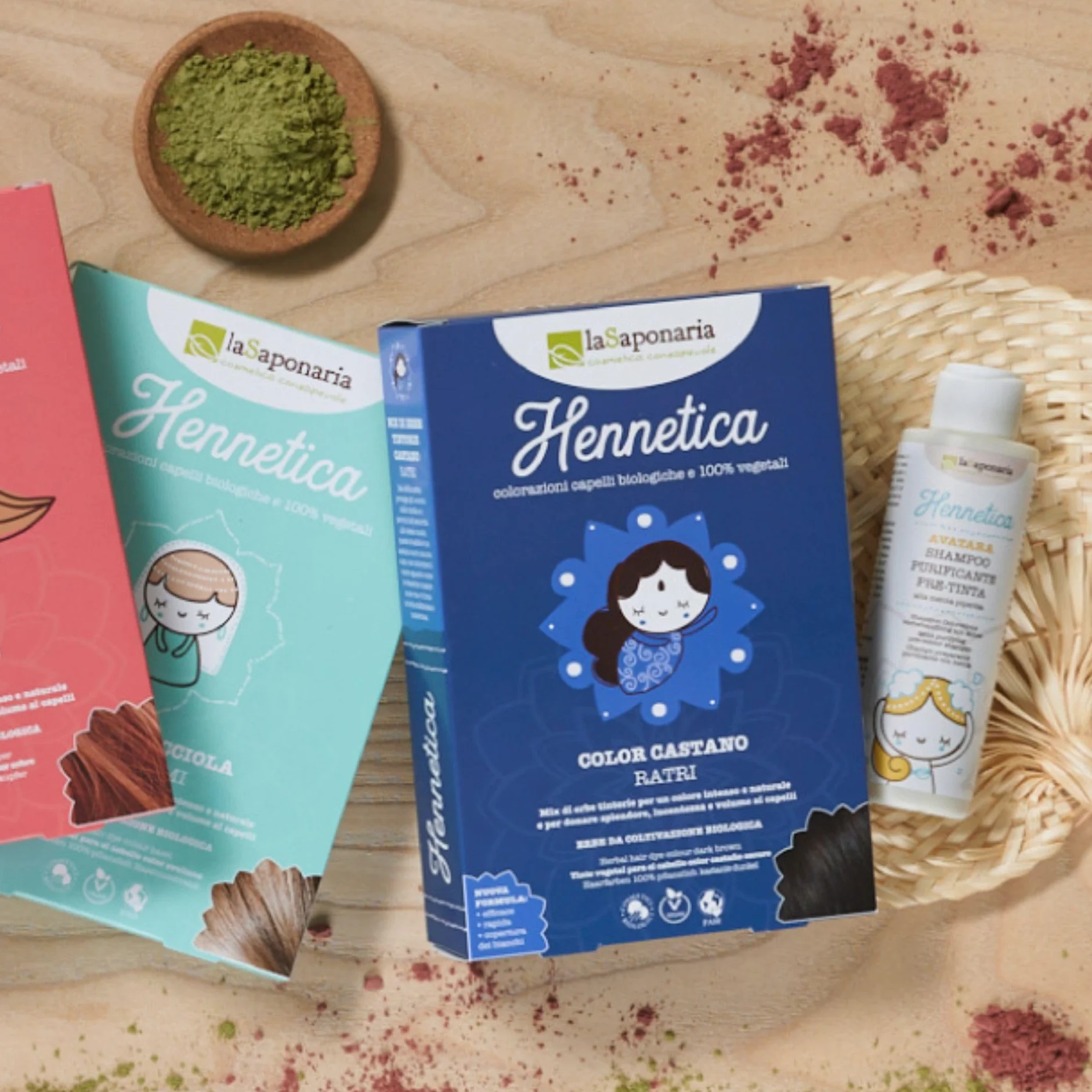La Saponaria Tinte Vegetal Pelo Castaño Claro Henna Coloración Natural Ecológica 100g