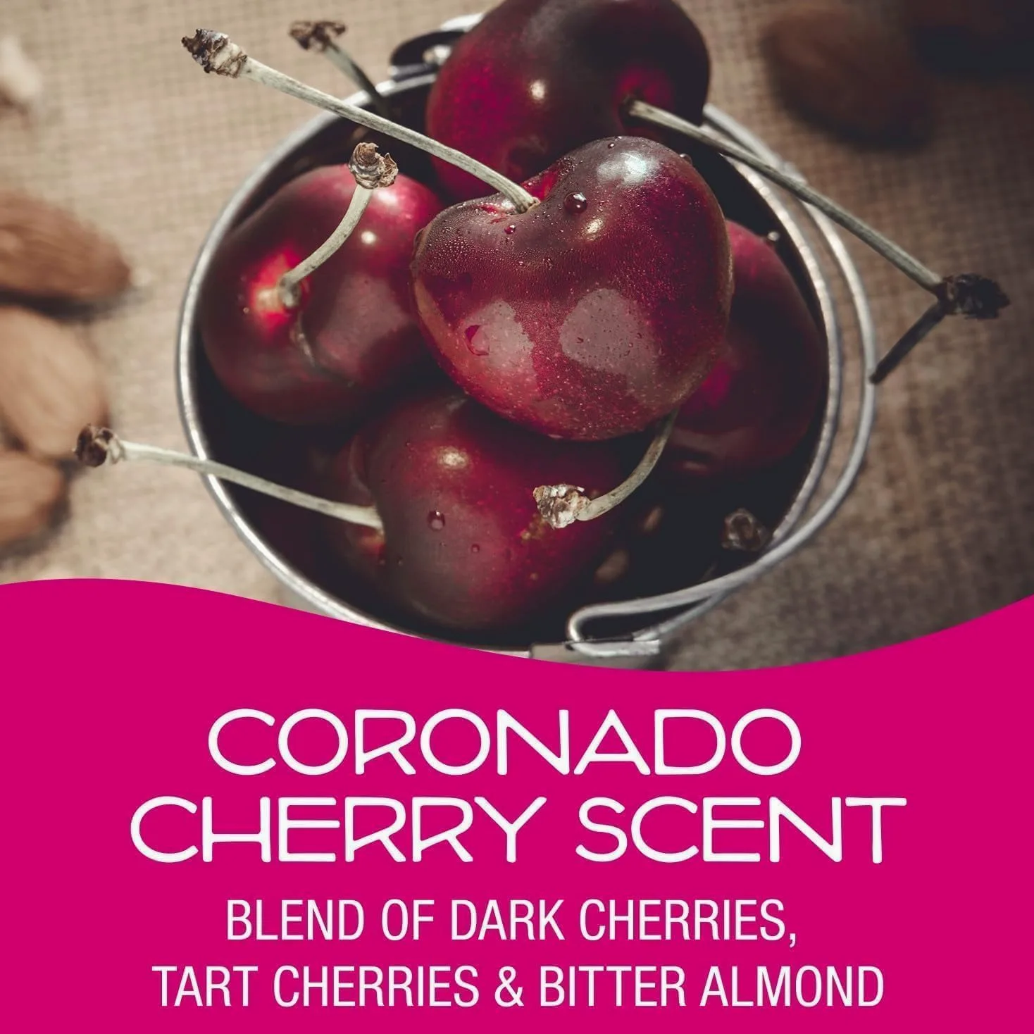 AutoFullCar – California Scents Ambientador de Coche Aroma Cereza “Coronado Cherry” – Fragancia Duradera (hasta 30 Días) – Intensidad Regulable – Lata 42 g – Aroma Dulce y Premium (12 UNIDADES)