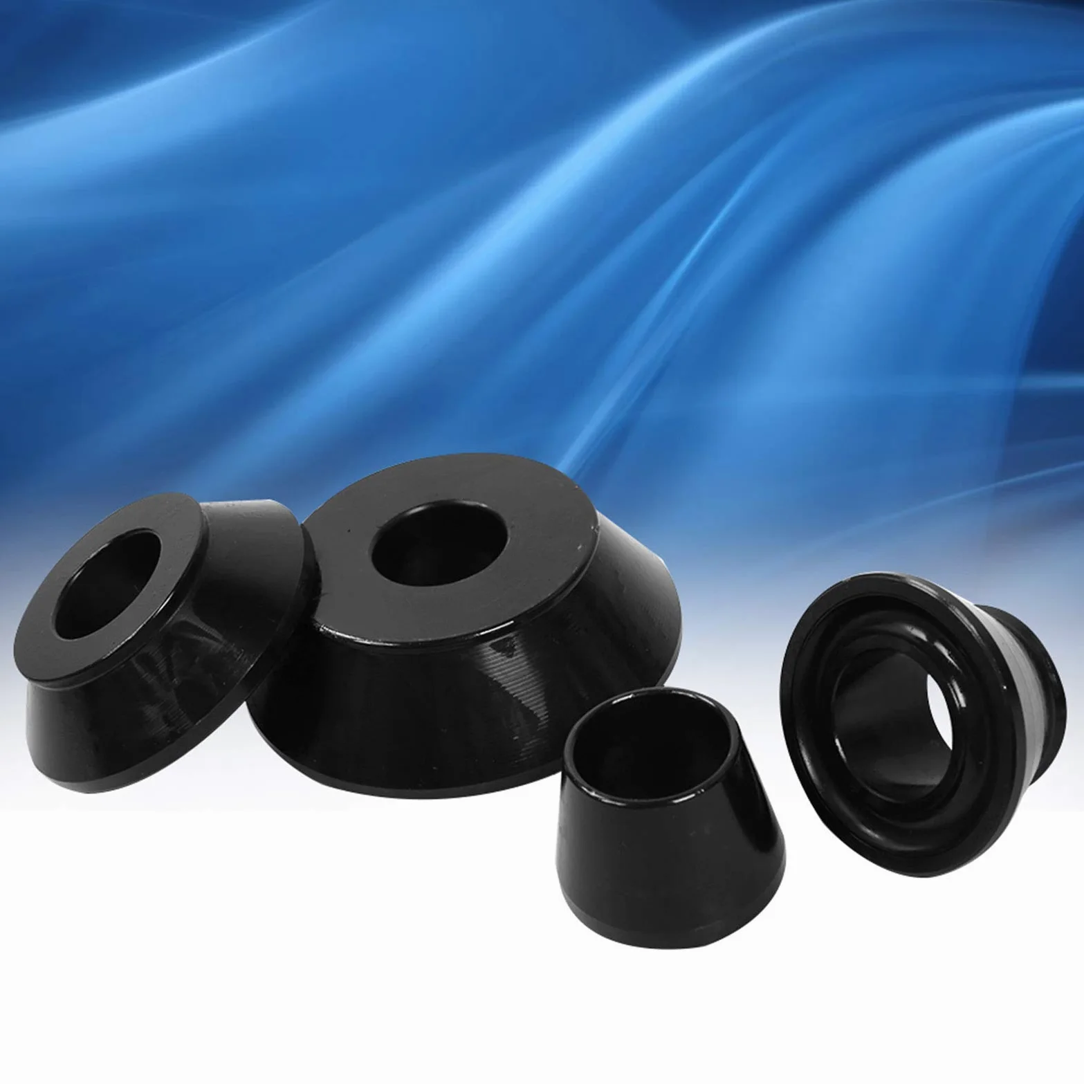 Equilibrador de Ruedas de Cono de Cinta de 4 Piezas Eje Estándar de 40 Mm - Incluye Varios Tamaños para Equilibrar Ruedas en Automóviles, Camiones, Caravanas y SUV - Hecho de Acero Al Carbono
