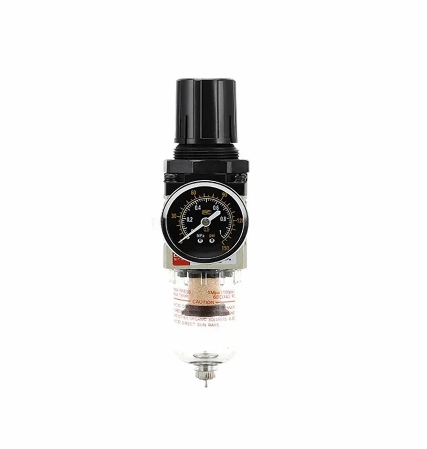 AW2000-02 1/4 filtro de aire regulador de presión colector de aceite y agua separador compresor fuente procesador (PC 12 mm)