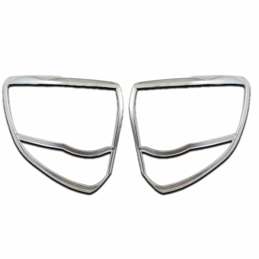 Luz Accesorio Cubierta De Luz Trasera Coche Plateada Abs Embellecedora Para Toyota Para Fortuner 2012-2015 Decoración Exterior Cubierta Protectora