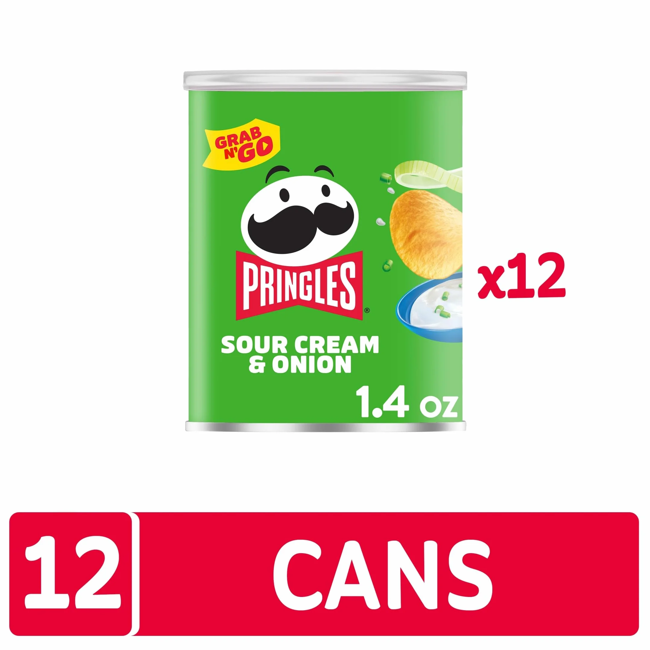 Pringles Sour Cream and Onion Small Stacks 1.41 oz Pack of 12