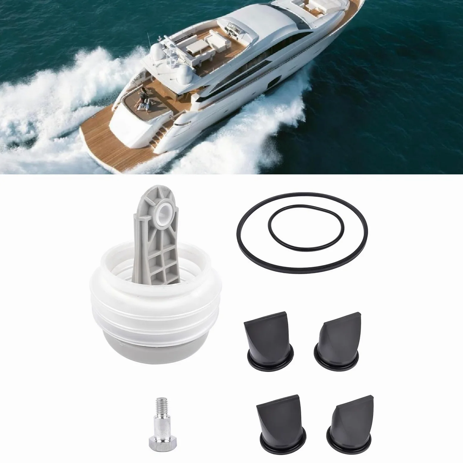 AYNEFY Kit de Fuelle de Bomba, Material ABS con Válvula de Pico de Pato y Junta Tórica para Bomba de Vacío Serie S