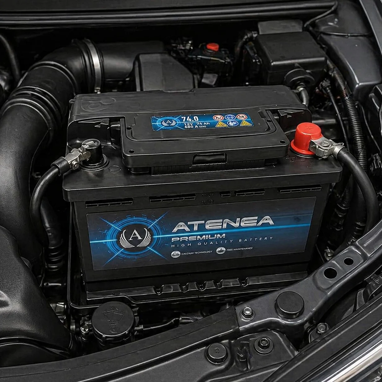 Batería Coche 12V 74Ah 680A (EN) Atenea Premium AT740 Arranque Standard, sin Start-Stop
