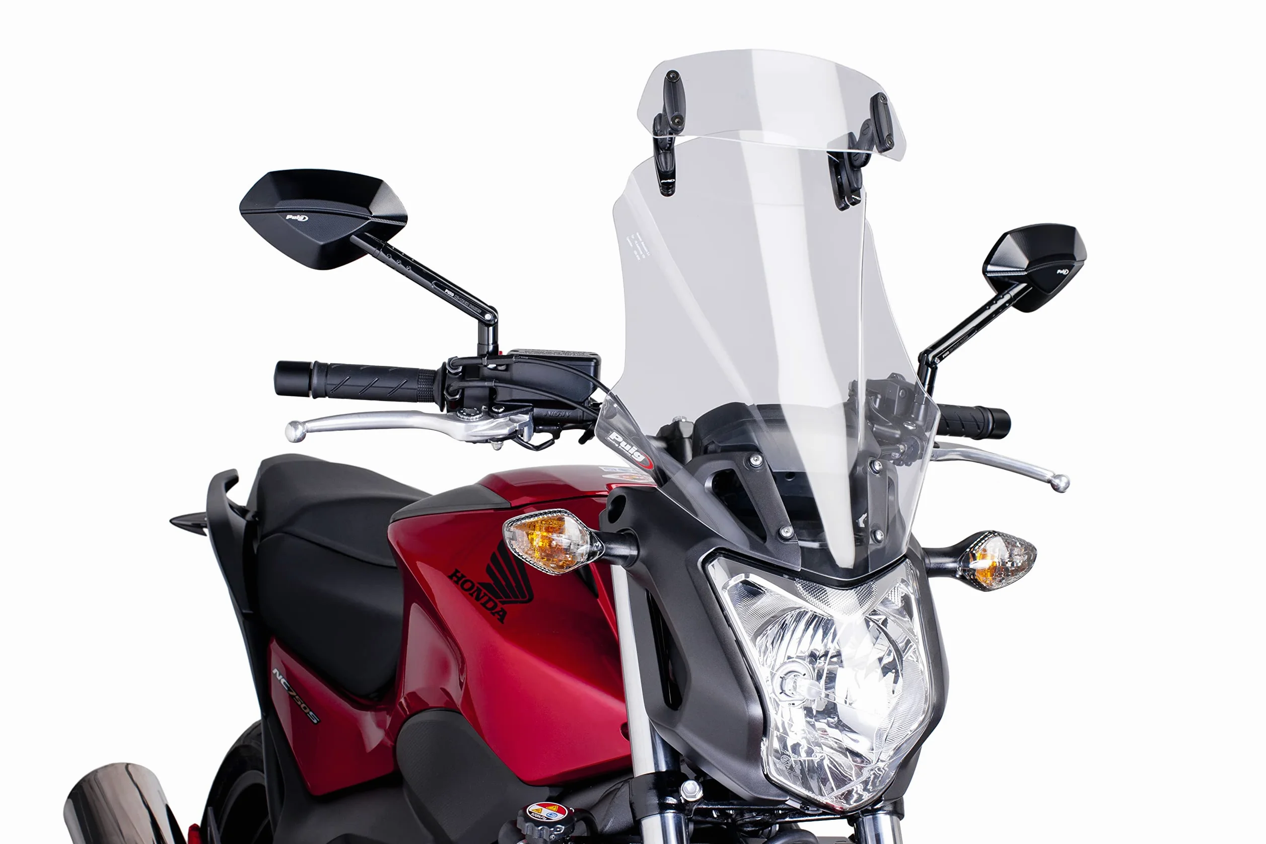 Puig 6319W Visera Multiregulable Clip-on para cúpula de Moto con Ajuste de posición y diseño Resistente Que Mejora la protección aerodinámica, Transparente