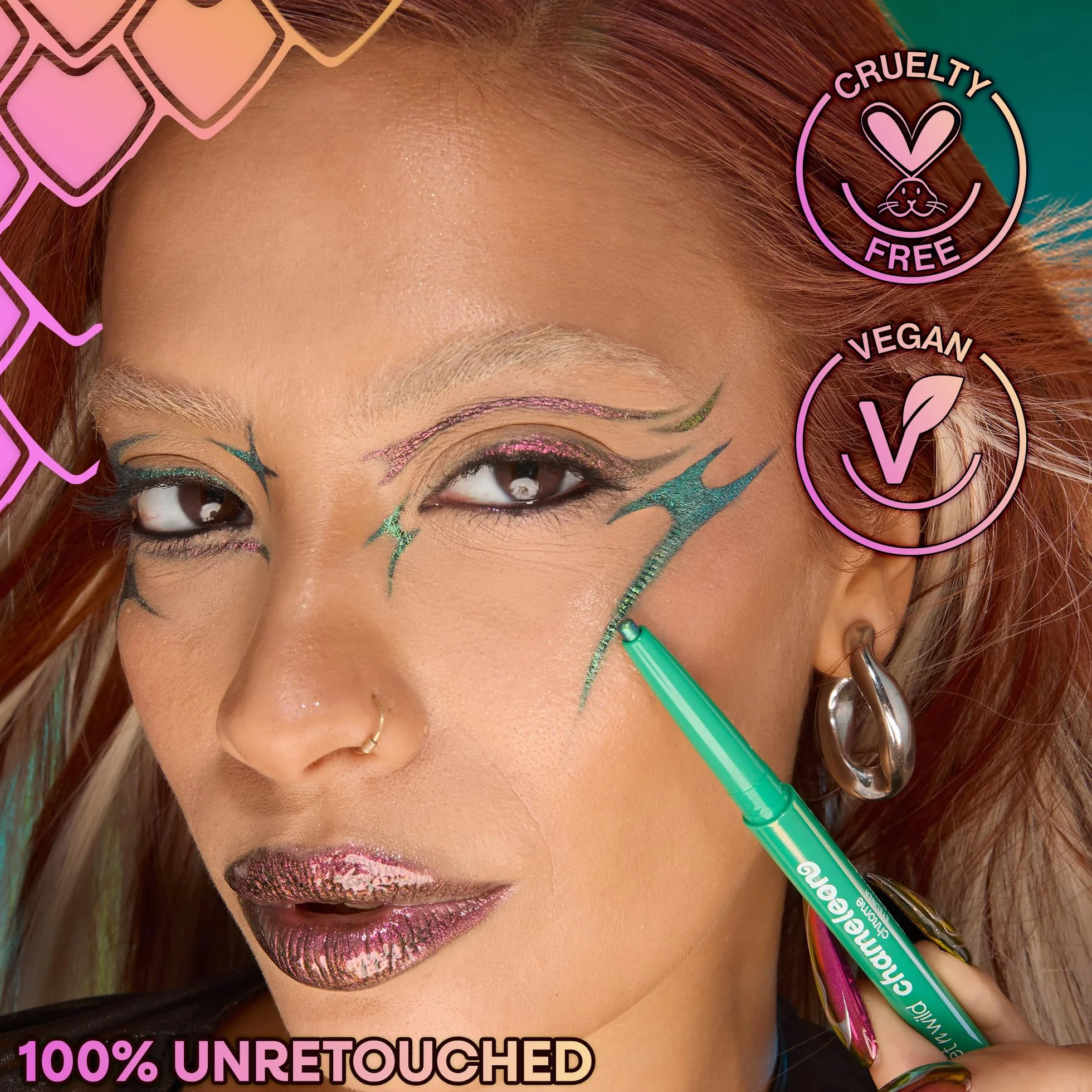 Wet n Wild Chameleon Chrome Delineador de Ojos Retráctil Waterproof, Cambio de Color Dinámico, Dura 18 Horas
