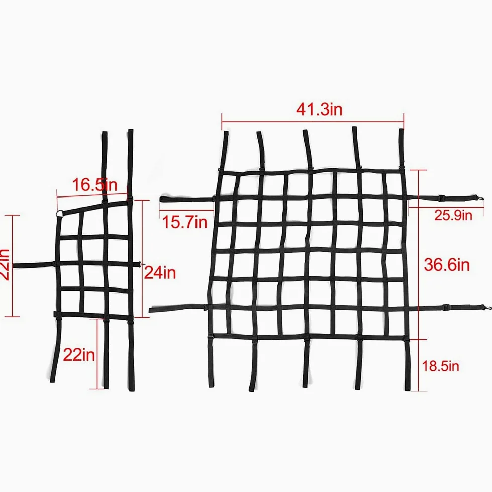 Red de Malla para Techo de Carga, Red de sujeción Protectora para Carga, Red de Maletero para Jeep Wrangler TJ 2 Puertas 1997-2006