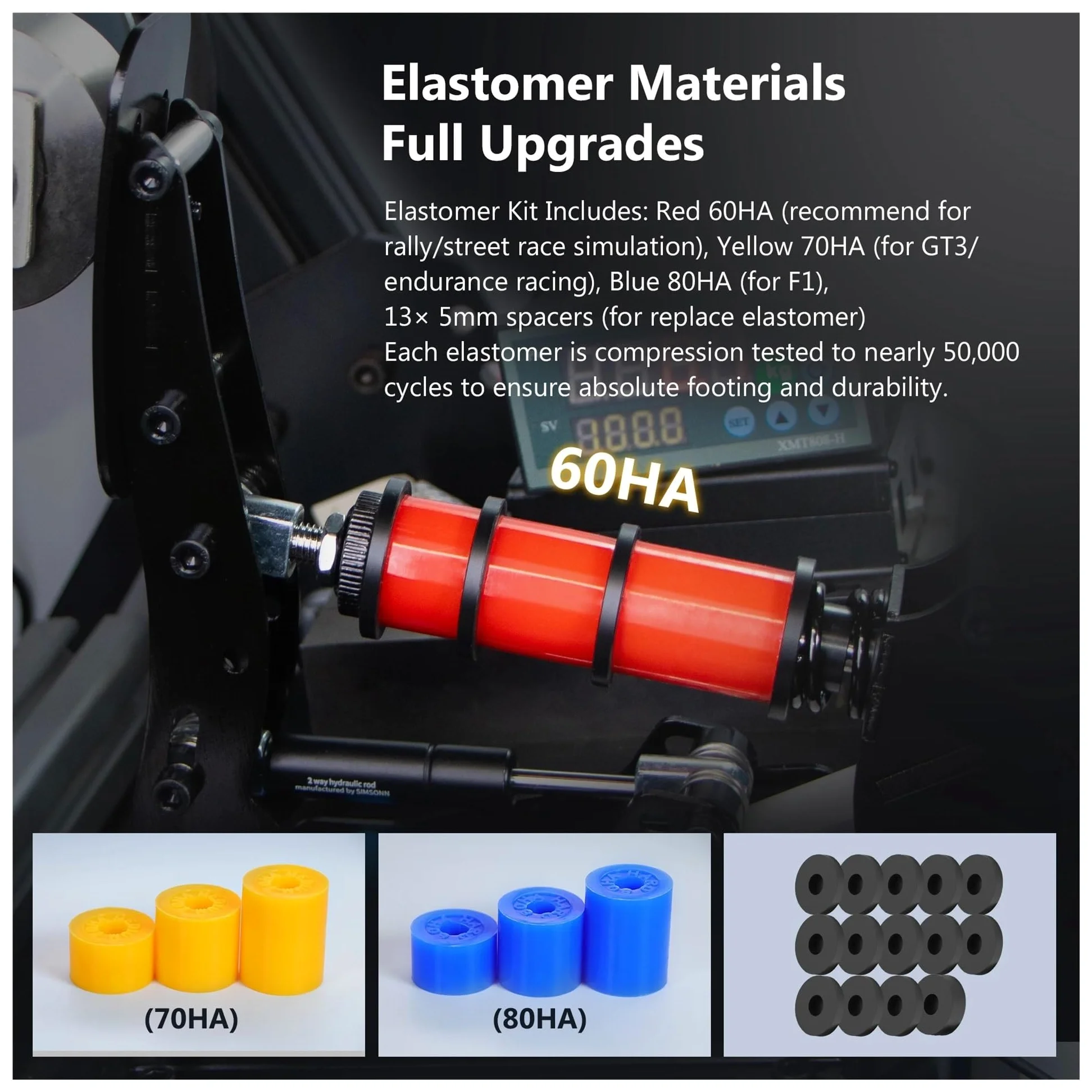 Pedales Freno Pedales Para Simulador De Carreras De PC Con Soporte Para Motor De Vibración Y Accesorios Para Juegos De Conducción Pedal Coche(Black X-P2-H2)