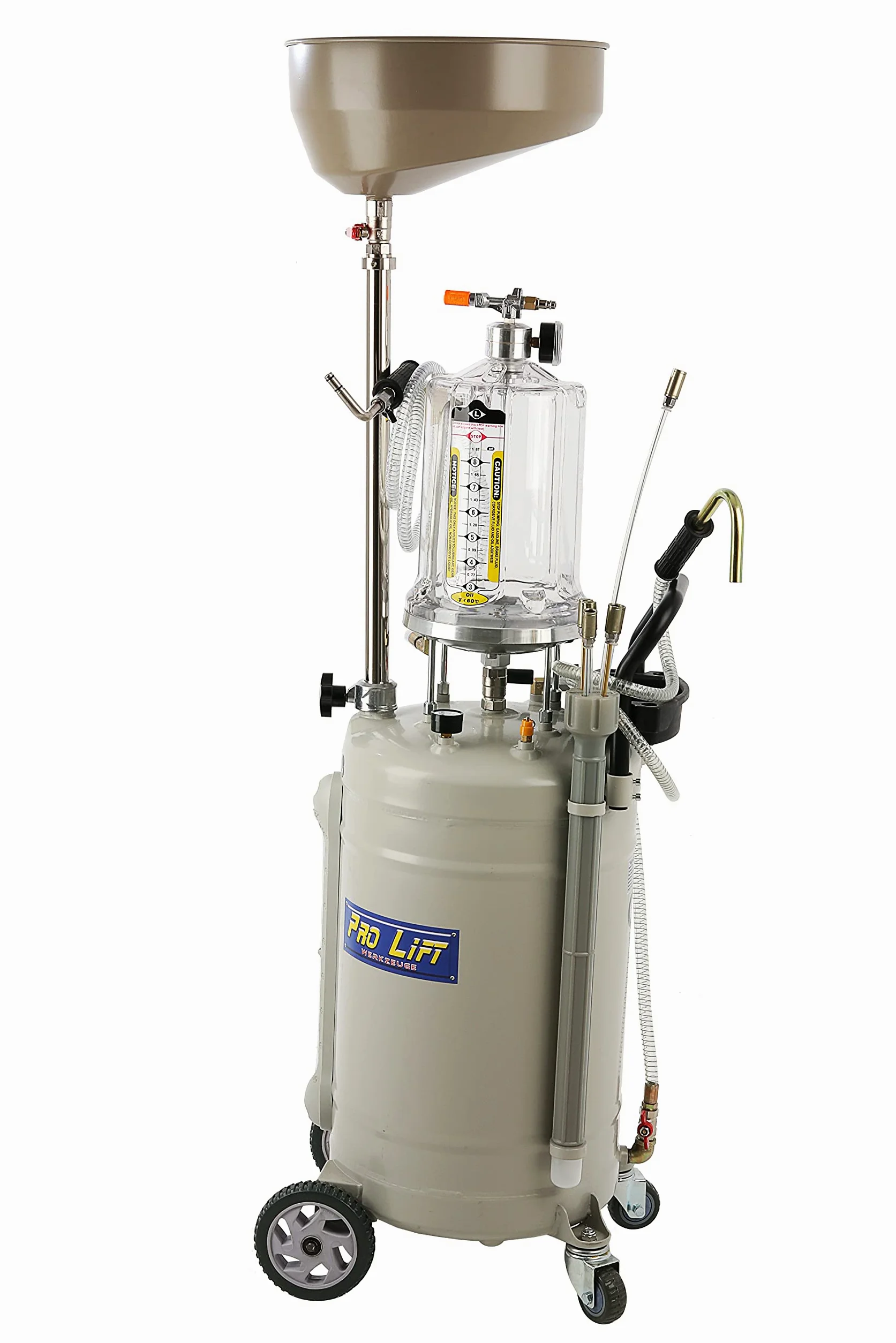 Professional-Line 2709 - Carro recogedor de aceite (6 sondas de extracción, 80 l, neumático, colector de aceite usado, mejores procedimientos 2709)