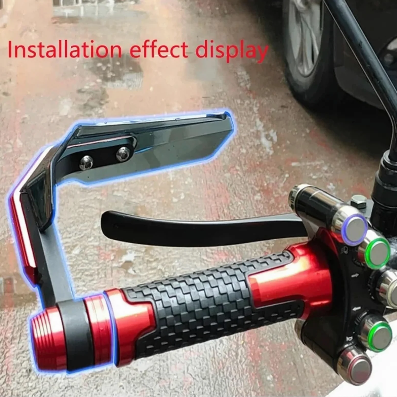 Protector de Manos para Moto Protectores de Mano para Mango Motocicleta, Protector Viento, decoración Barra Cepillo, Cubiertas Protectoras Agarre para Motocross(Style 1)