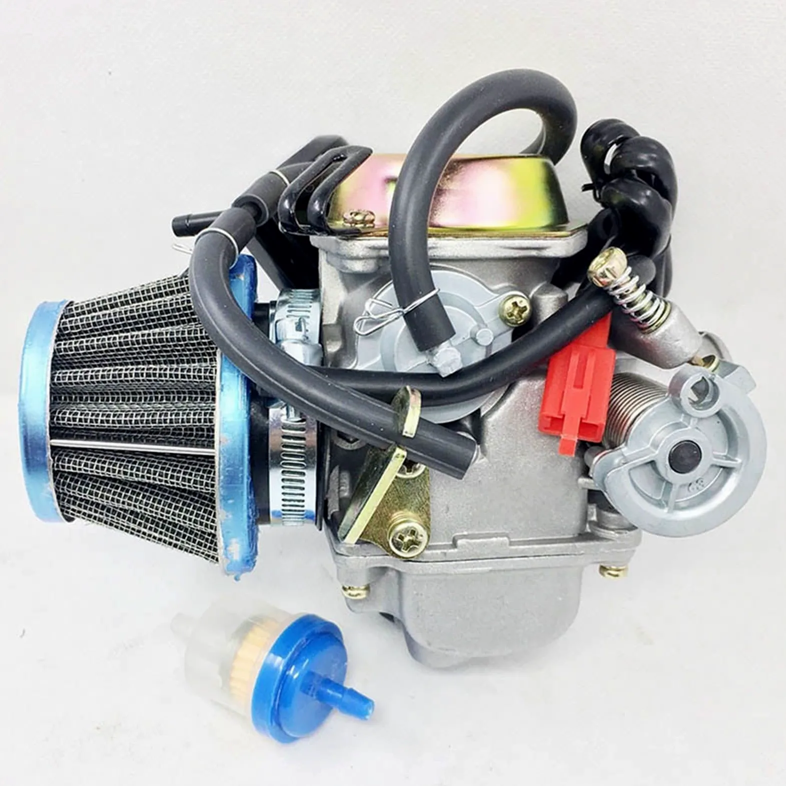 Carburador De Ciclomotores con Filtro Carb para Gy6 150cc 4 Tiempos Scooter Go-Kart GY6 QMJ / QMI157 Piezas De Motor Carburador para desbrozadora