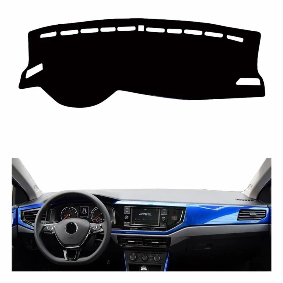Alfombrilla Protectora Para Salpicadero De Coche, Alfombra Protectora Para Consola Central, Cubiertas Protectoras Tablero Interior Para POLO MK6 2018, 2019, 2020, 2021 cubierta salpicadero coche