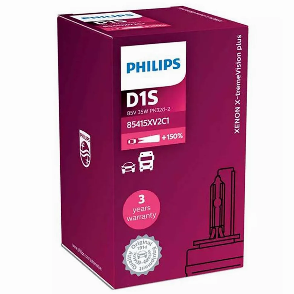 Philips 85415XV2C1 D1S X-Treme Vision PK32d-2 85V 35W C1