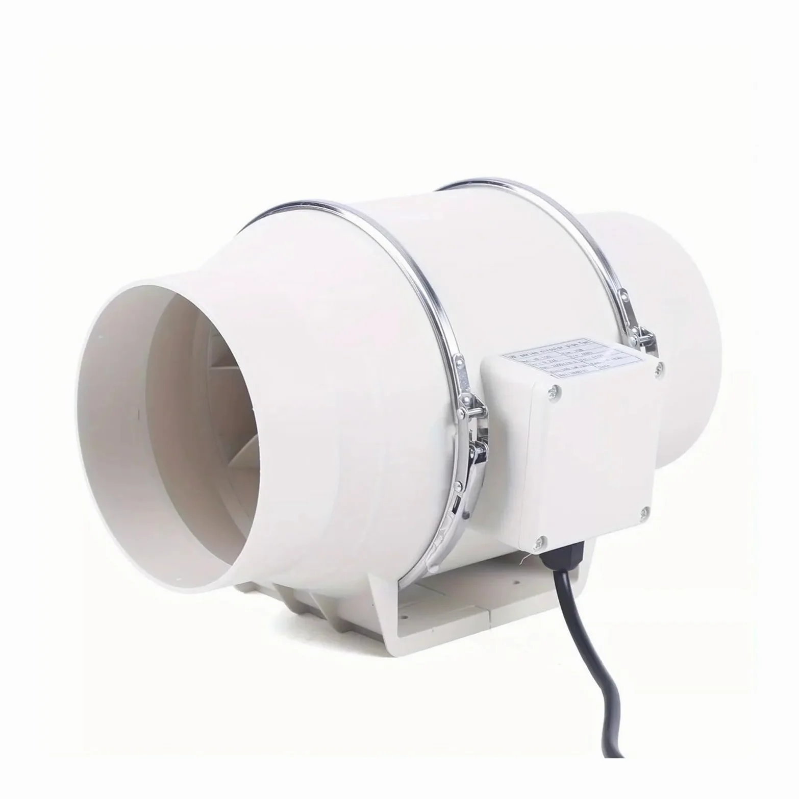 Ventilador de conducto en línea de 4'', 5'' y 6'', ventilador de extracción silencioso for conductos Para baño y dormitorio(4 Inch)