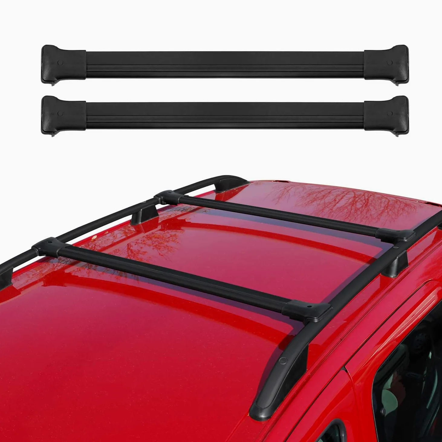 OMAC Barras de Techo Transversales de Aluminio para VW Caddy III 2003-2020 – TÜV/DIN 75302