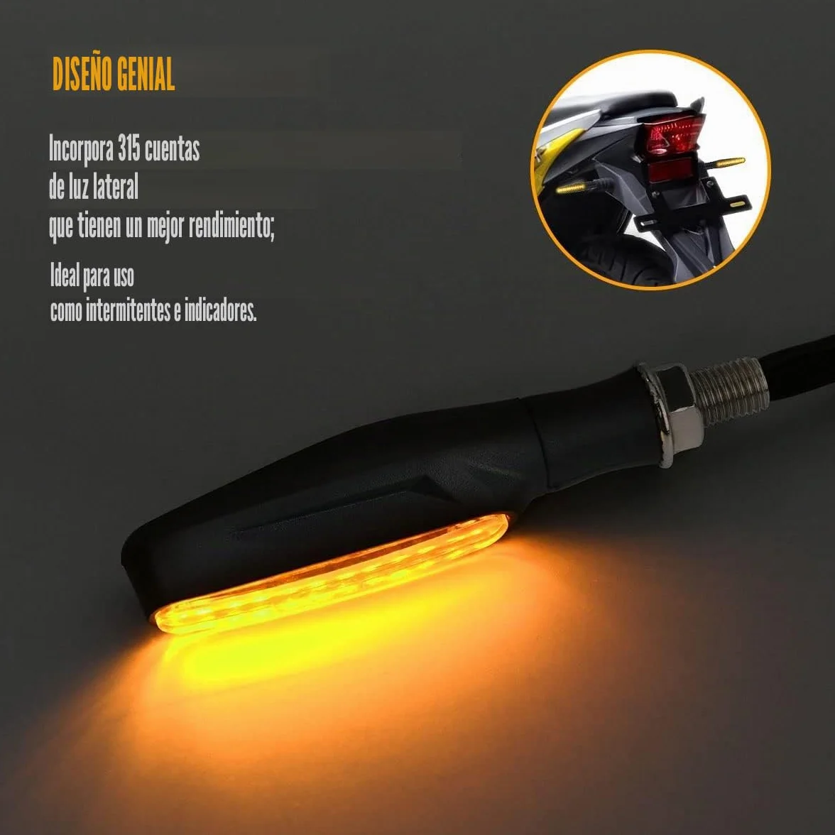 URAQT 4 indicadores de motocicleta, modo de flujo intermitente, luces indicadores de torneado de motocicleta, 12 V 12 LED universales impermeables para Scooter Quad Cruiser Off Road