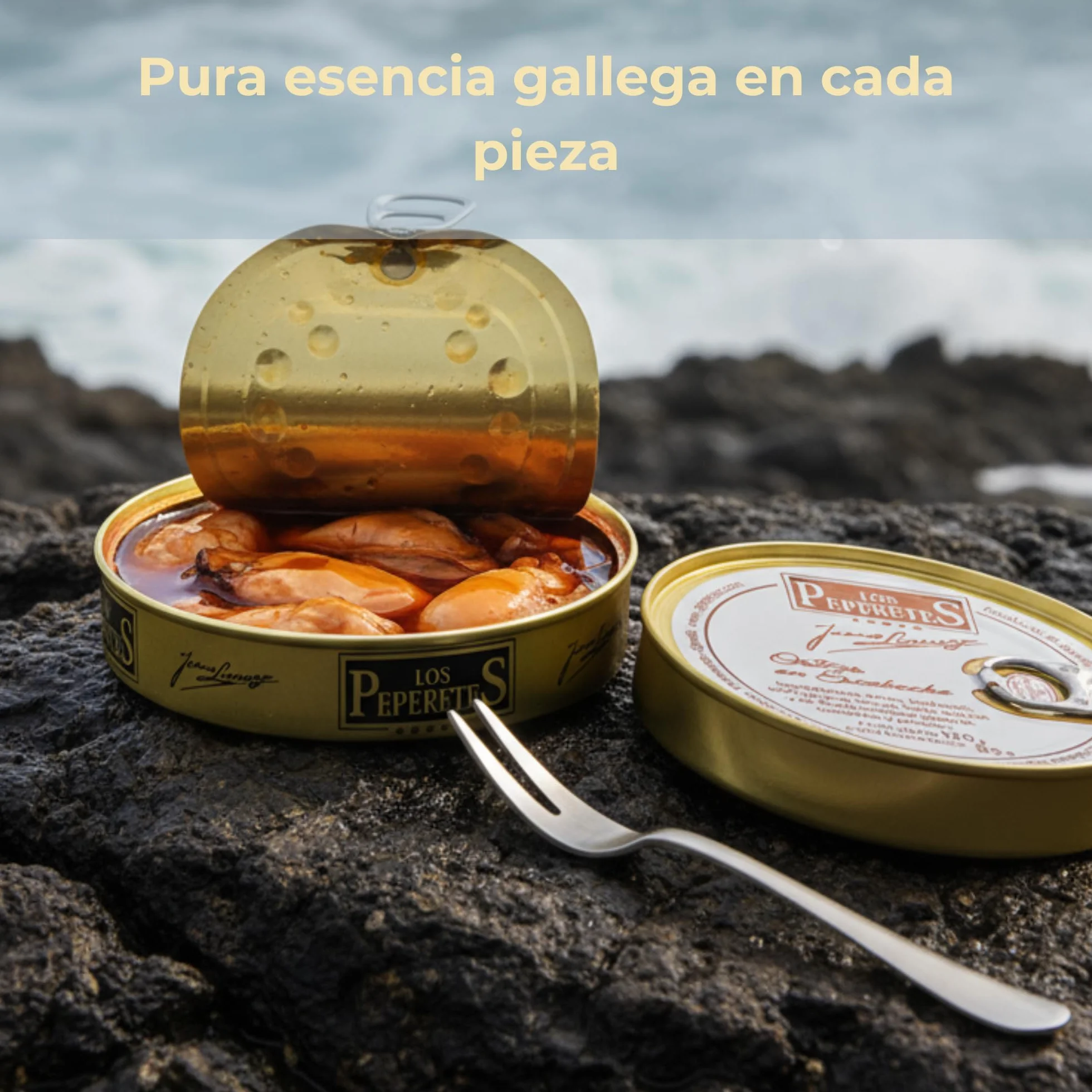 LOS PEPERETES Ostras del Atlántico 120 g Marisco Gallego Gourmet Conserva Artesanal