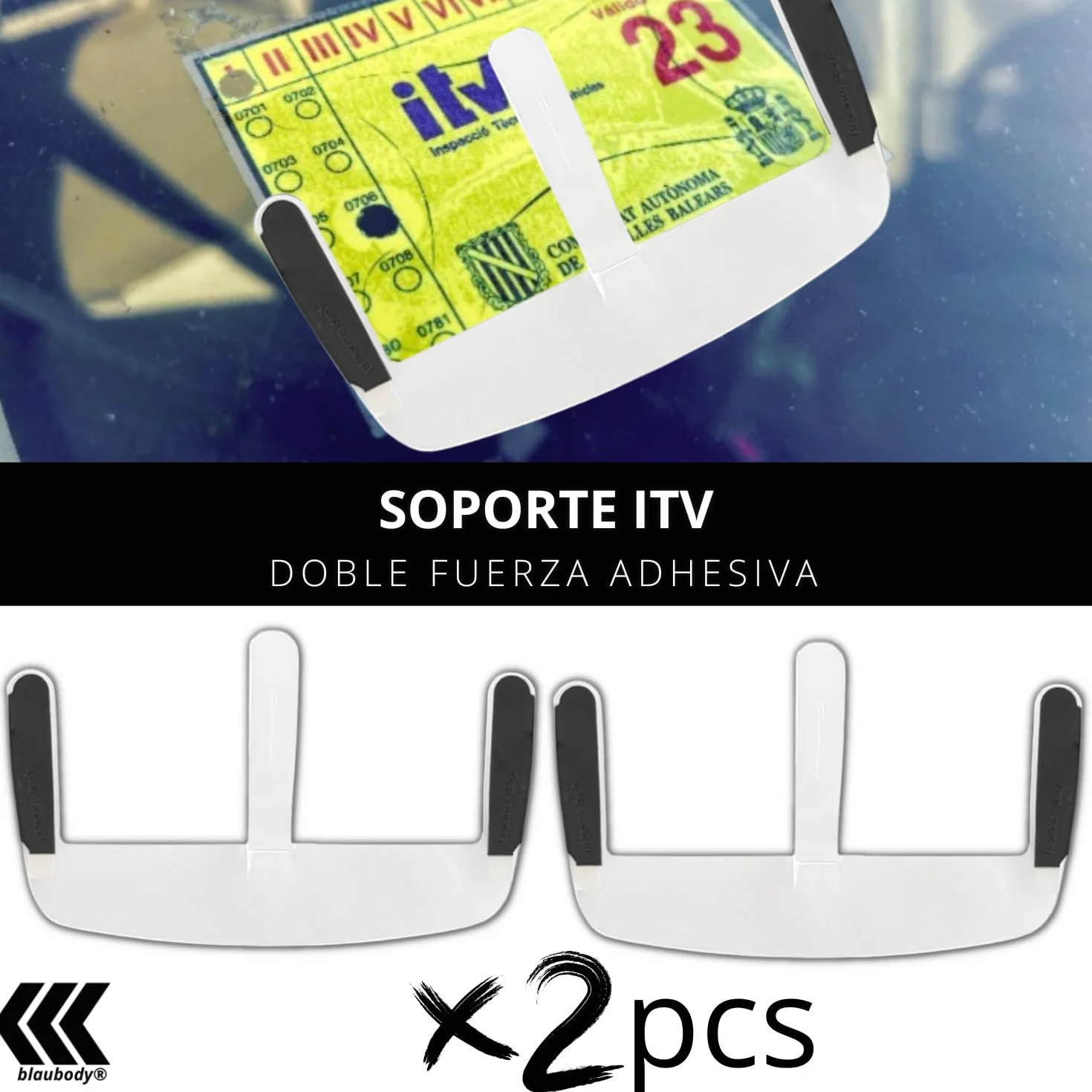 Soporte Tarjeta Minusvalido Coche x2 Pegatinas para Coche de Minusvalidos Resistente Pegatina Distintivo Ambiental DGT - Portadocumentos Funda Soporte Itv - Accesorios Interior Gadgets Holder Car