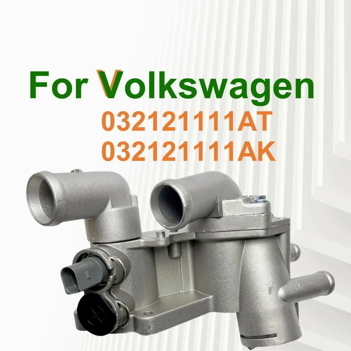 Termostato de refrigerante del motor Termostatos d 032121111AT 032121111AK Carcasa del regulador de refrigerante con termostato compatible con Volkswagen LupoLupo 3L TDI