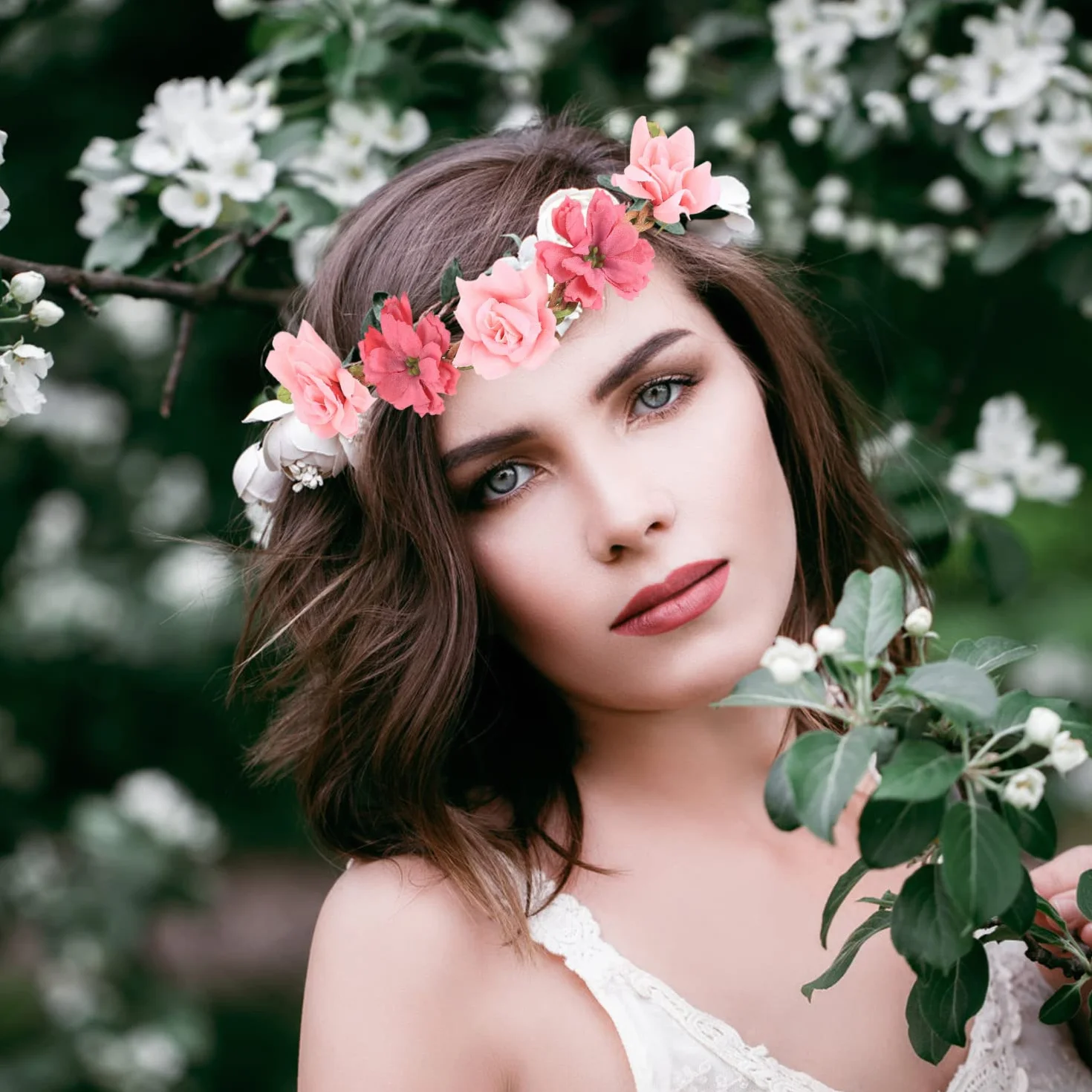 Coronas de flor para el pelo diademas florales guirnaldas para mujer niñas fiestas