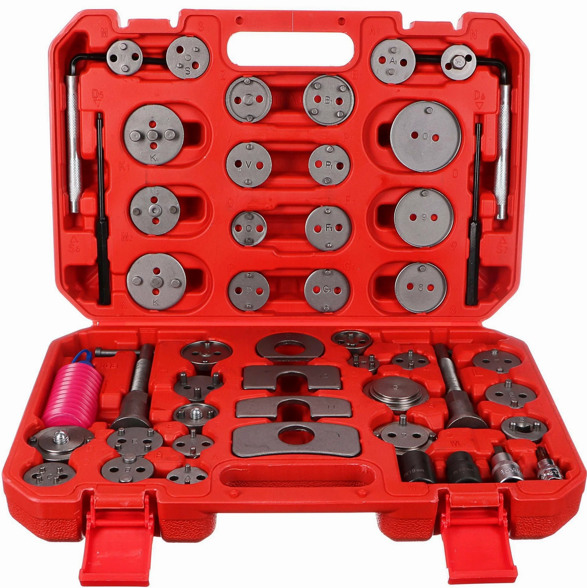 Mechanic Brake Set 50 | 50 Pieces | Plastic Case | Reset Tool for Brake Piston | Brake Caliper Piston Wind Back Tool Kit | Car Tool | Brake Repair | Universal