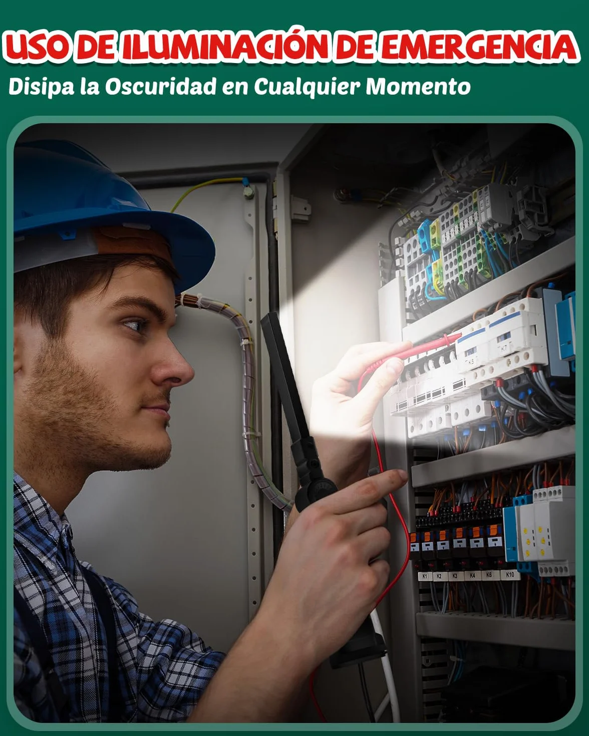 Coquimbo Regalo Hombre Linterna Taller LED Recargable, Linterna Portátil de Trabajo Lámpara de Inspección con Magnética Base y Gancho para Taller Cámping Emergencia(2 Piezas, Negro)