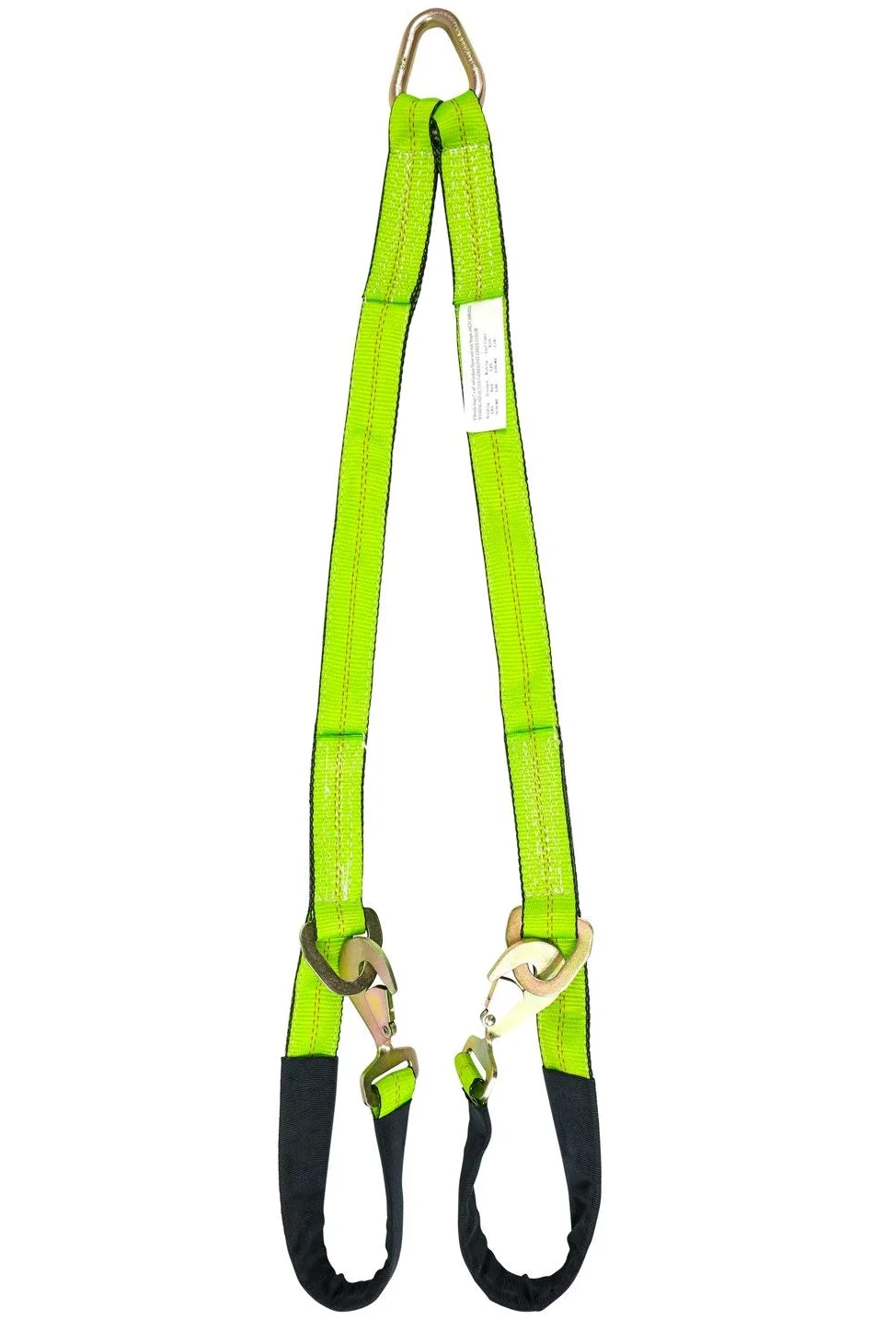 Mytee Products Correa de Brida en V de 2 Pulgadas x 4 pies con Ganchos a presión con Manga Cordura y Correas de Eje, Anillo en D Medio, para Transporte de automóviles, rollback, Cama Plana, camión de