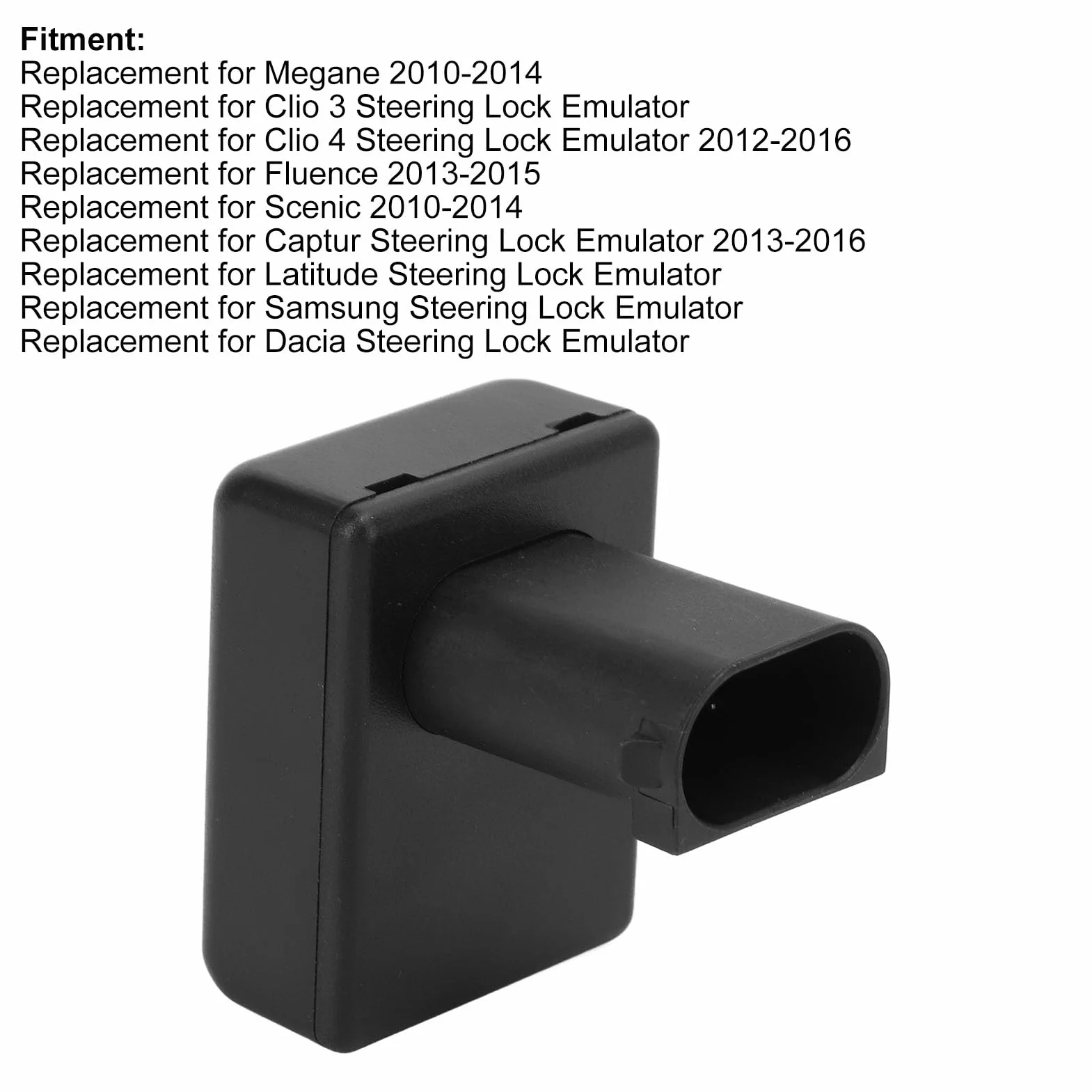 Emulador de Bloqueo de Dirección de Coche ABS Negro ESL ELV Simulador Accesorios Automotrices Reemplazo para Samsung Reemplazo para Megane 2 Emulador de Bloqueo de Dirección
