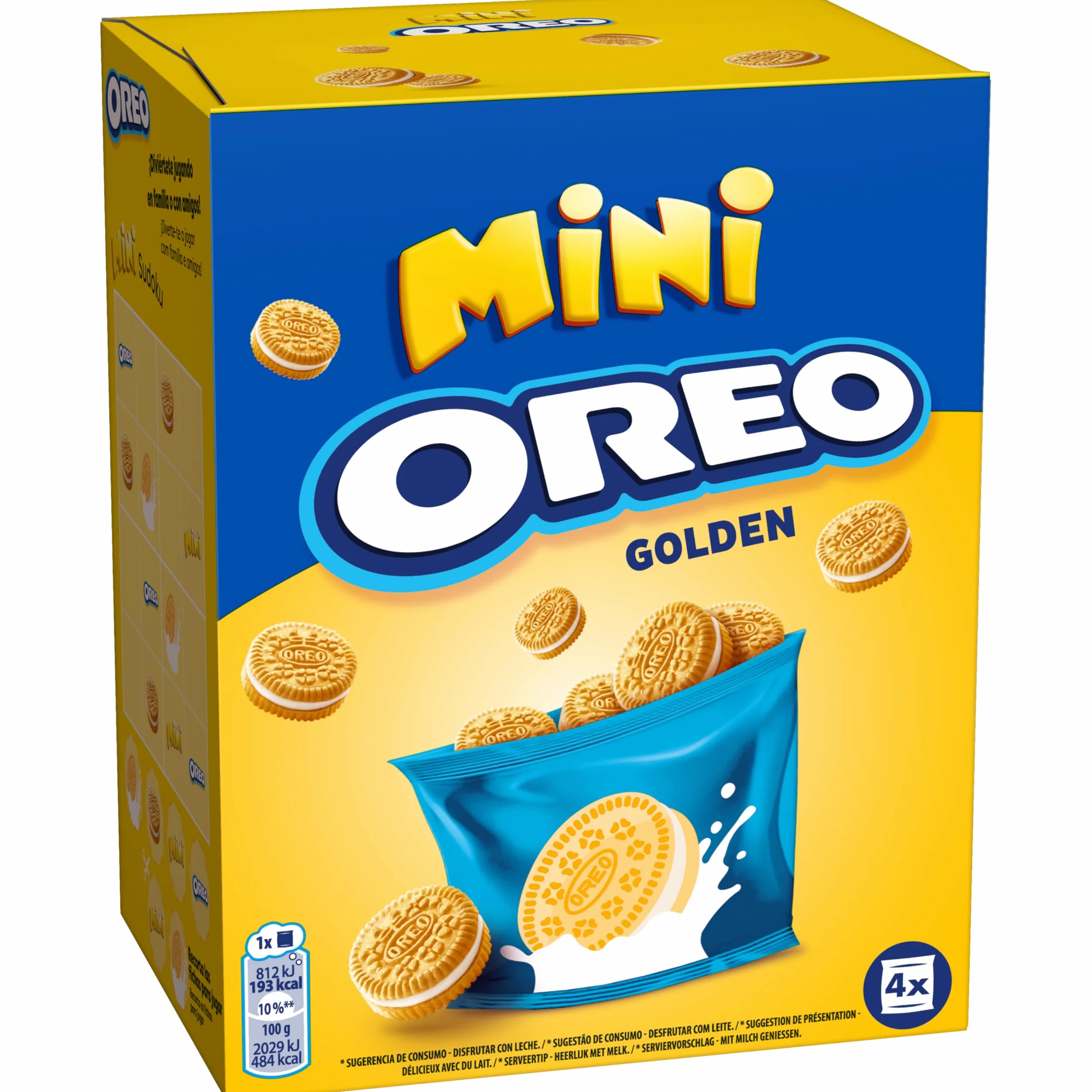 Oreo Golden Mini, Galletas Rellenas de Crema de Vainilla, Paquete de 160 g