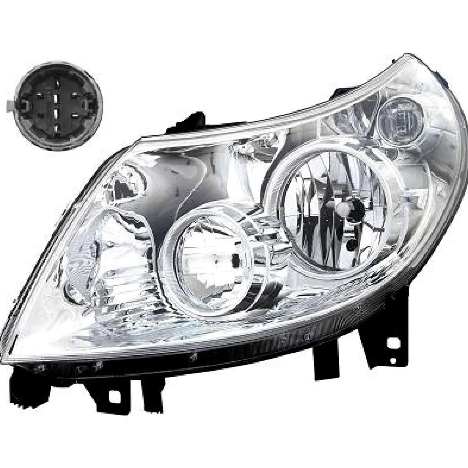 Faro delantero izquierdo H7 H1 compatible con Citroën BOXER Bus 2006-2010 Halógeno