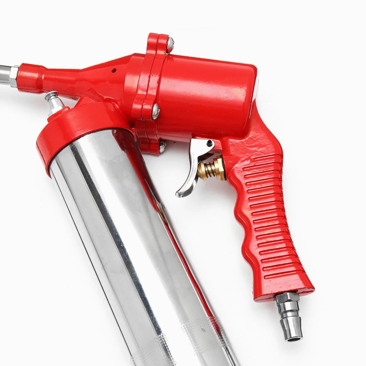 Pistola de engrase manual con una sola mano Compresor neumático Bomba de engrase Rojo