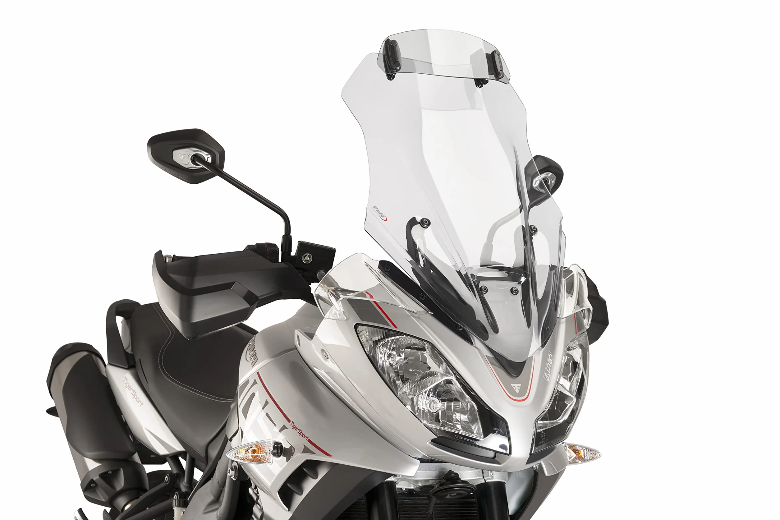 Puig 6320W Visera Multiregulable Clip-on para cúpula de Moto con Ajuste de posición y diseño Resistente Que Mejora la protección aerodinámica, Transparente