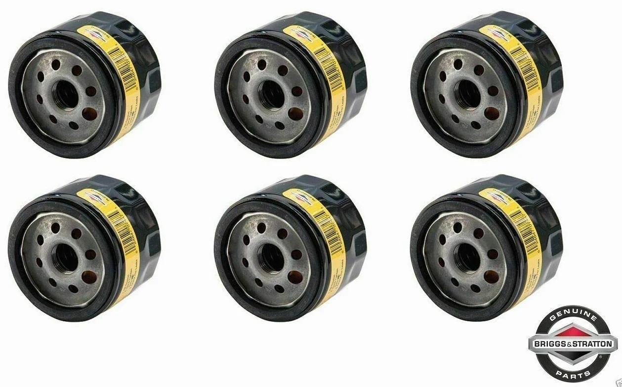 6 filtros de aceite originales Briggs & Stratton 842921 492932S 695396 Vanguard