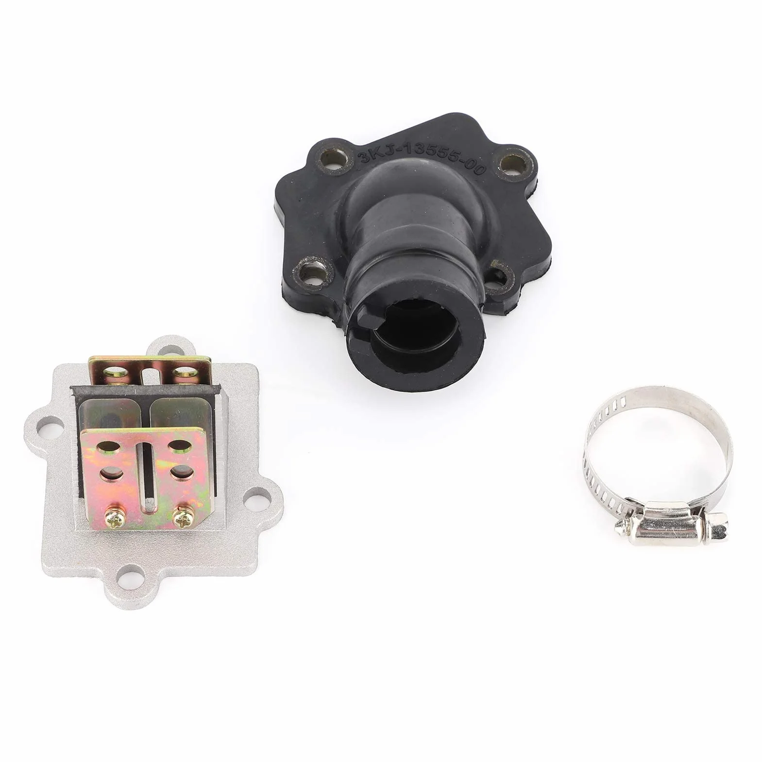 Colector de admisi¨®n de Motocicleta Aramox Apto para Motor Jog Vino Zuma BWS Minarelli de 2 Tiempos 49 50 colector de admisi¨®n + v¨¢lvula de leng¨¹ETA
