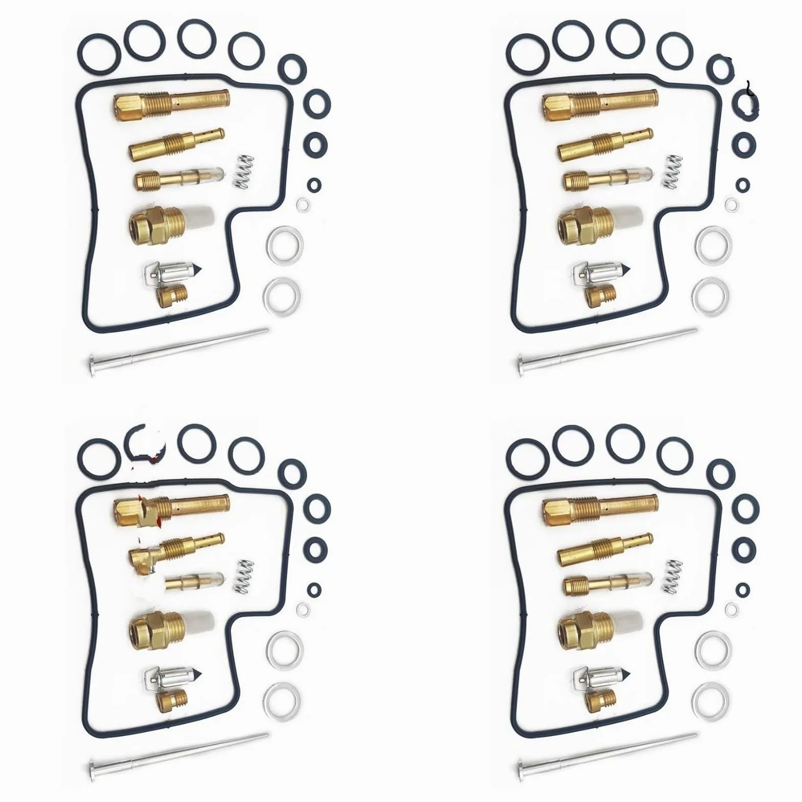 Kit Carburador Repuesto Compatible Con VT700C Para Shadow 700 1984 1985 1986 Kit De Reparación De Carburador De Motocicleta Junta De Válvula De Aguja Tornillo De Aire(4sets kit)