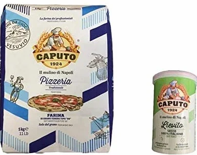 Mulino Caputo Harina Pizzeria + Levadura Seca 5 kg 100 g - Zestaw 3 Kits