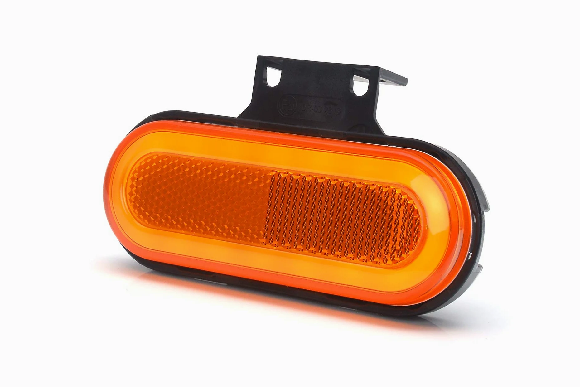 8 luces LED ovaladas de posición de posición de contorno lateral con soportes para chasis de camión, remolque, autobús, furgoneta, caravana