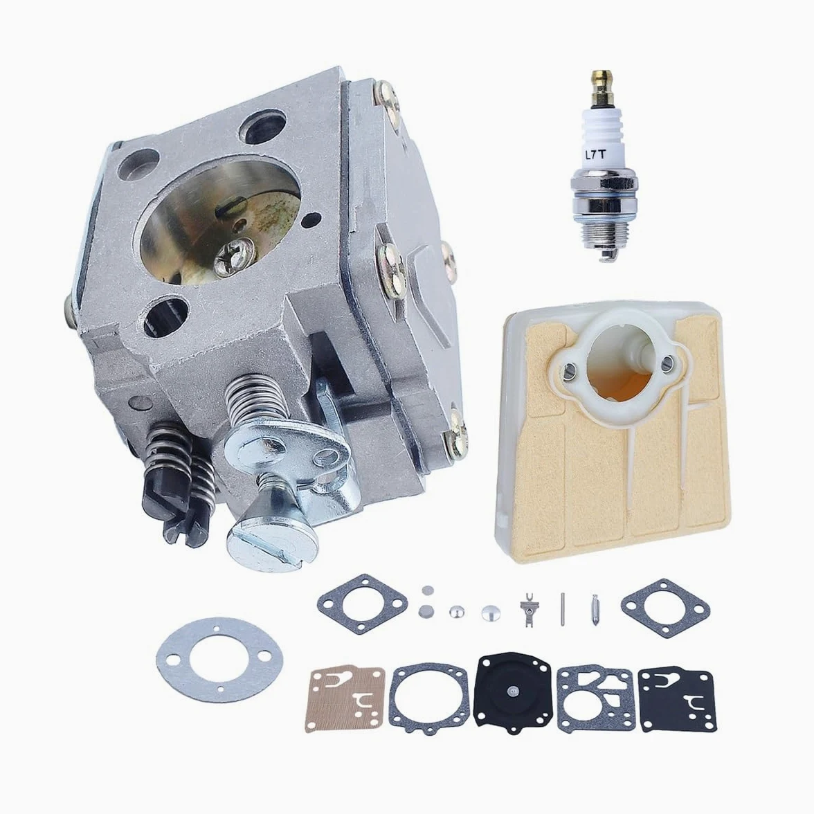 Kit de reparación de carburador con Filtro de Aire Compatible con Motosierra 268, 266, 272 RK-23HS, repuestos for Motosierra Gasolina