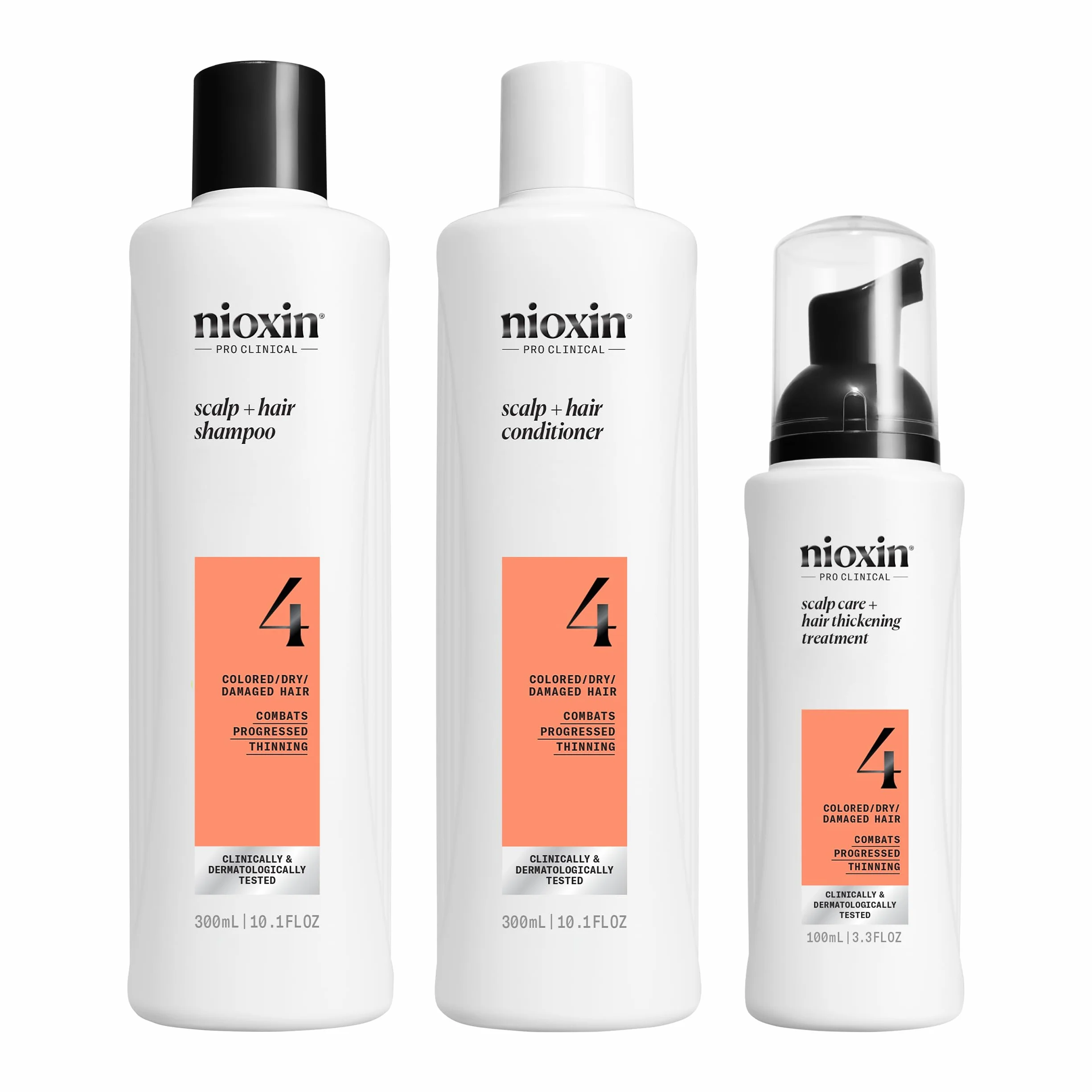 Nioxin Sistema 4 Champú Acondicionador Tratamiento Cabello Teñido Dañado Debilitamiento Avanzado