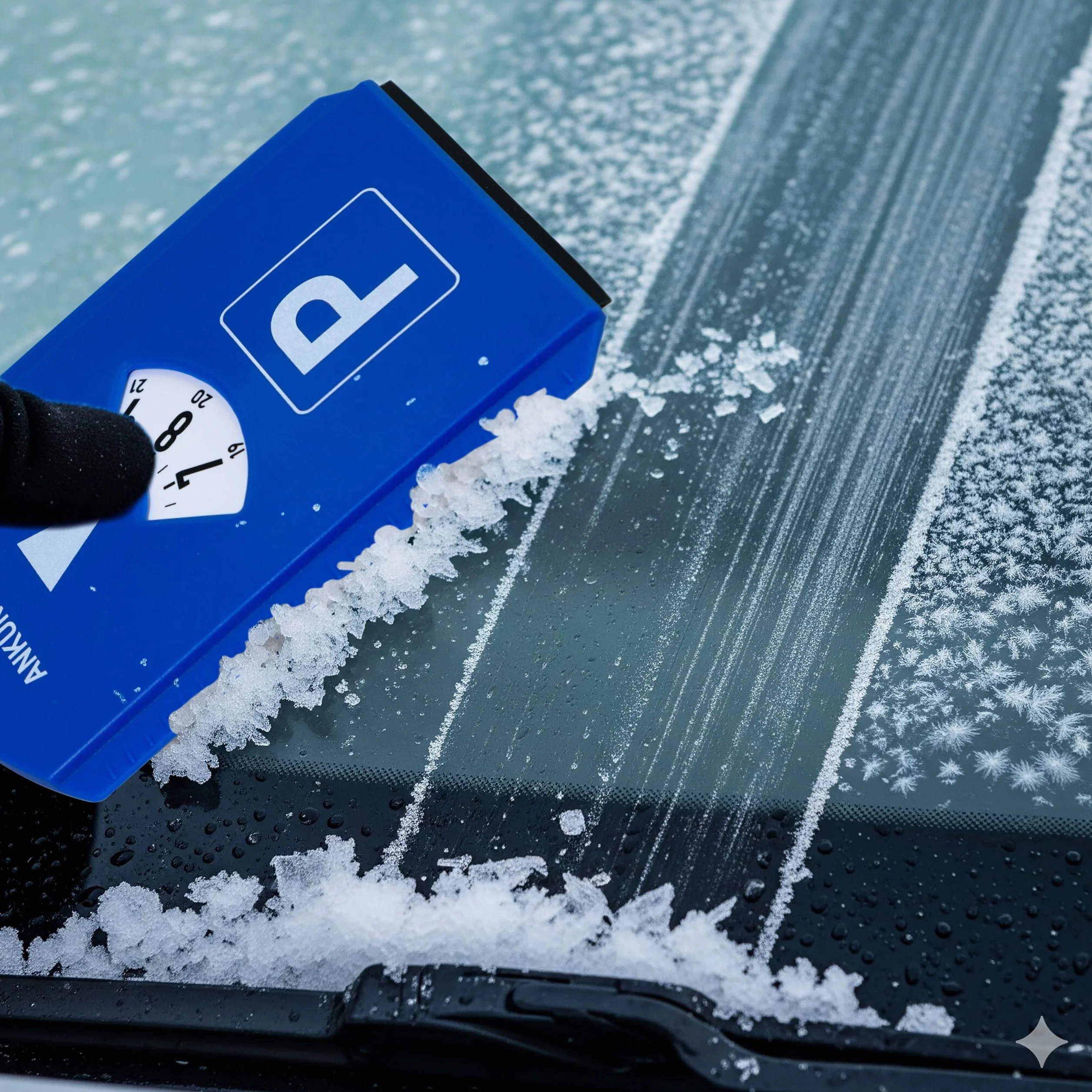 BIGtec Disco de aparcamiento con horas de aparcamiento con raspador de hielo y raspador de escritura 3 x fichas para el carro de la compra labio de goma ficha de compra rascador de nieve para coche y
