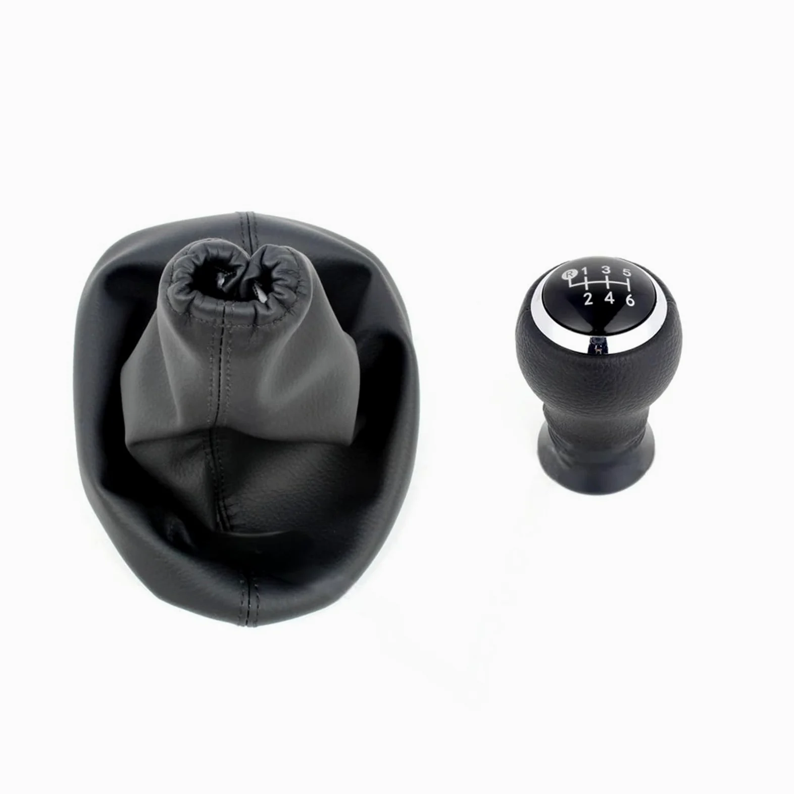 Pomo Para Palanca De Cambios Para Toyota Mejora | Cuero ABS / PU,Negro/Plata,Empuñadura Ergonómica,Sensación Cómoda,Cambio Suave