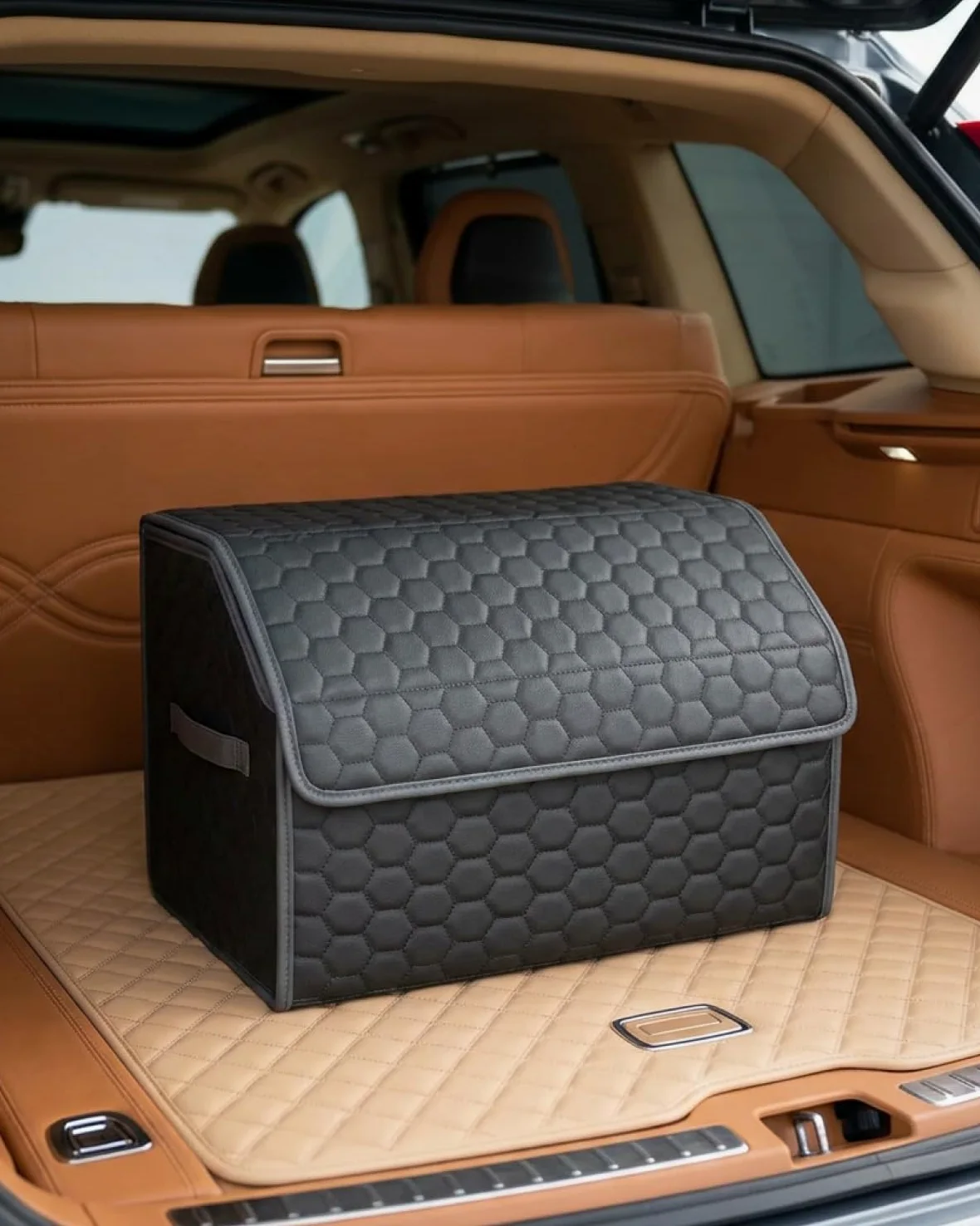 Owleys Organizador de maletero para SUV, organizador de maletero plegable, organizador de almacenamiento para maletero de coche, organizador de maletero de automóvil, organizador de caja de coche,