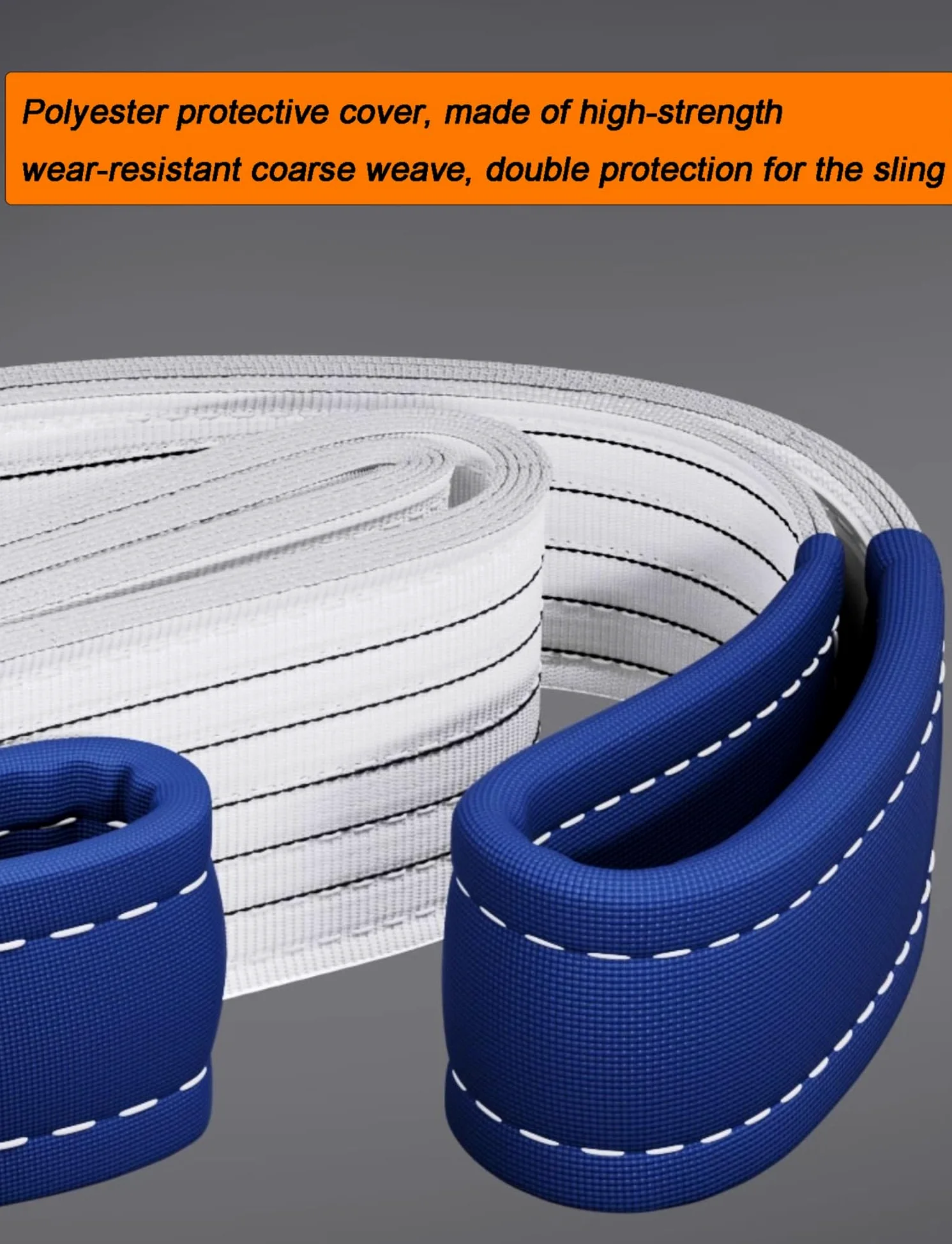 Eslinga de elevación - Correa Industrial de Alta Resistencia | Cinta de poliéster Reforzada para elevación de árboles, grúas, Remolque y Aparejos.,2T-3 Meters/9.8ft