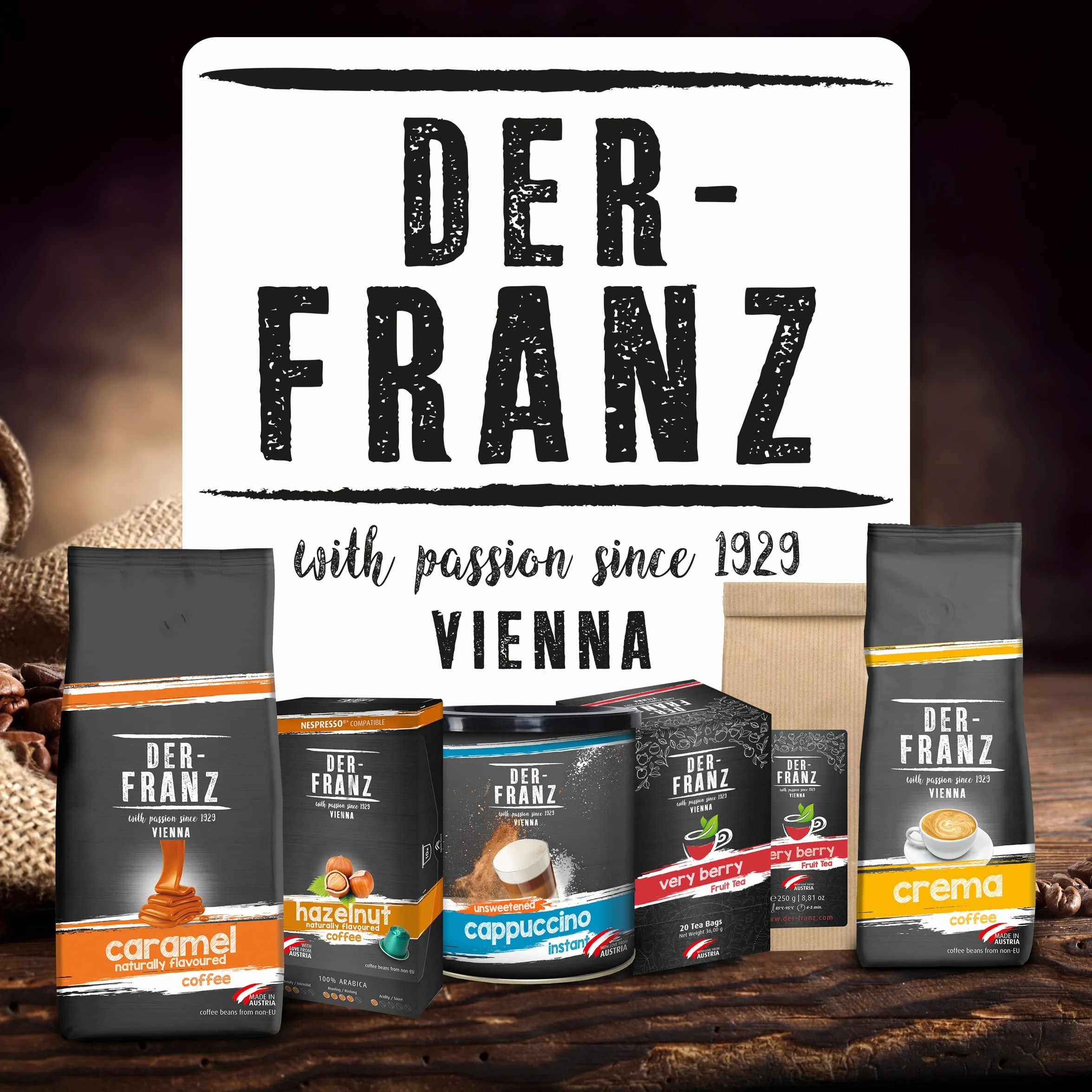 Der-Franz Crema Café granos enteros 3 x 500 g
