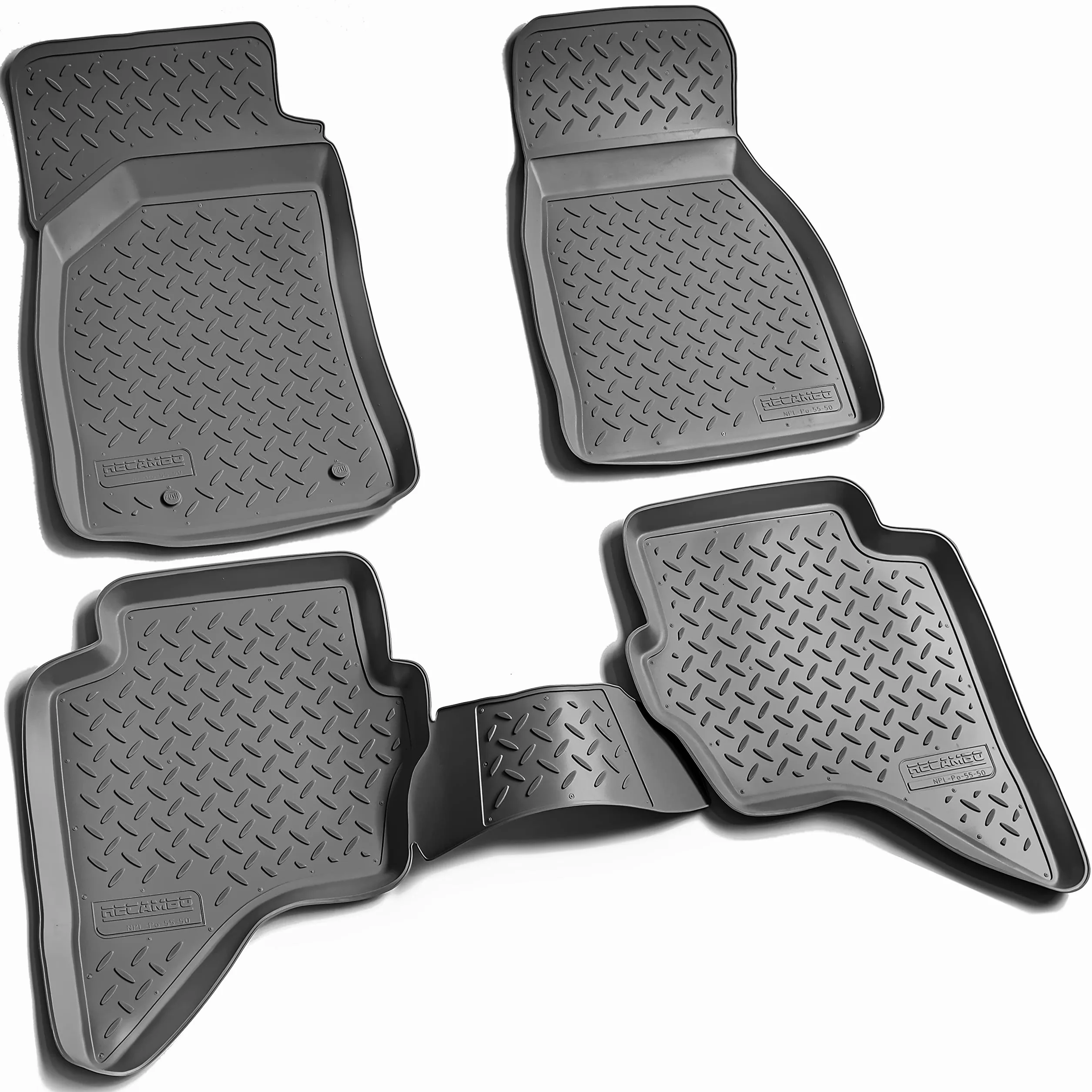 Recambo Alfombrillas de goma para Ford Ranger | Mazda BT-50 | año de fabricación 2006 2012 | ajuste perfecto + borde