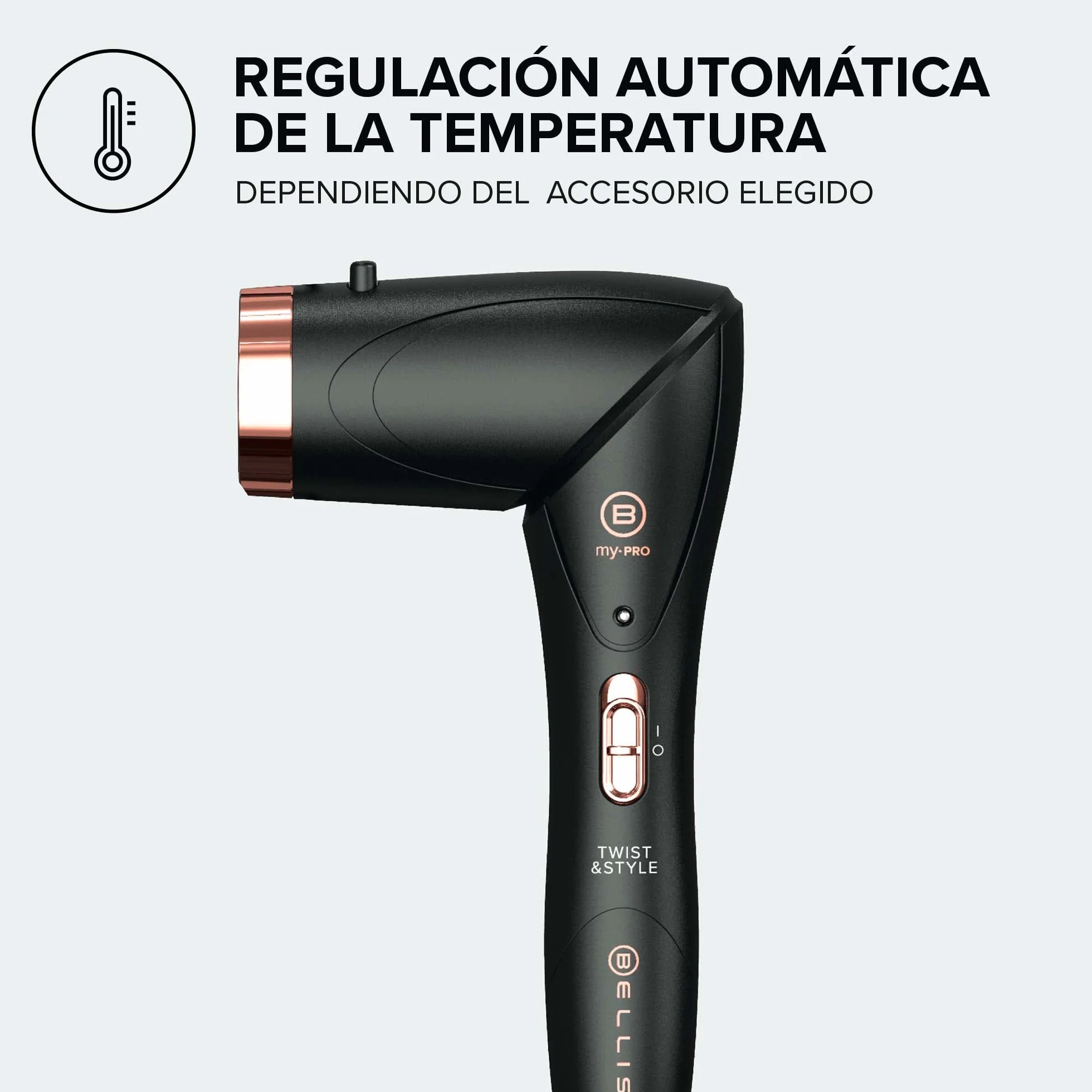 Bellissima Imetec My Pro Twist & Style GT22 100 Base para moldeadora de pelo temperatura automática giro 90º