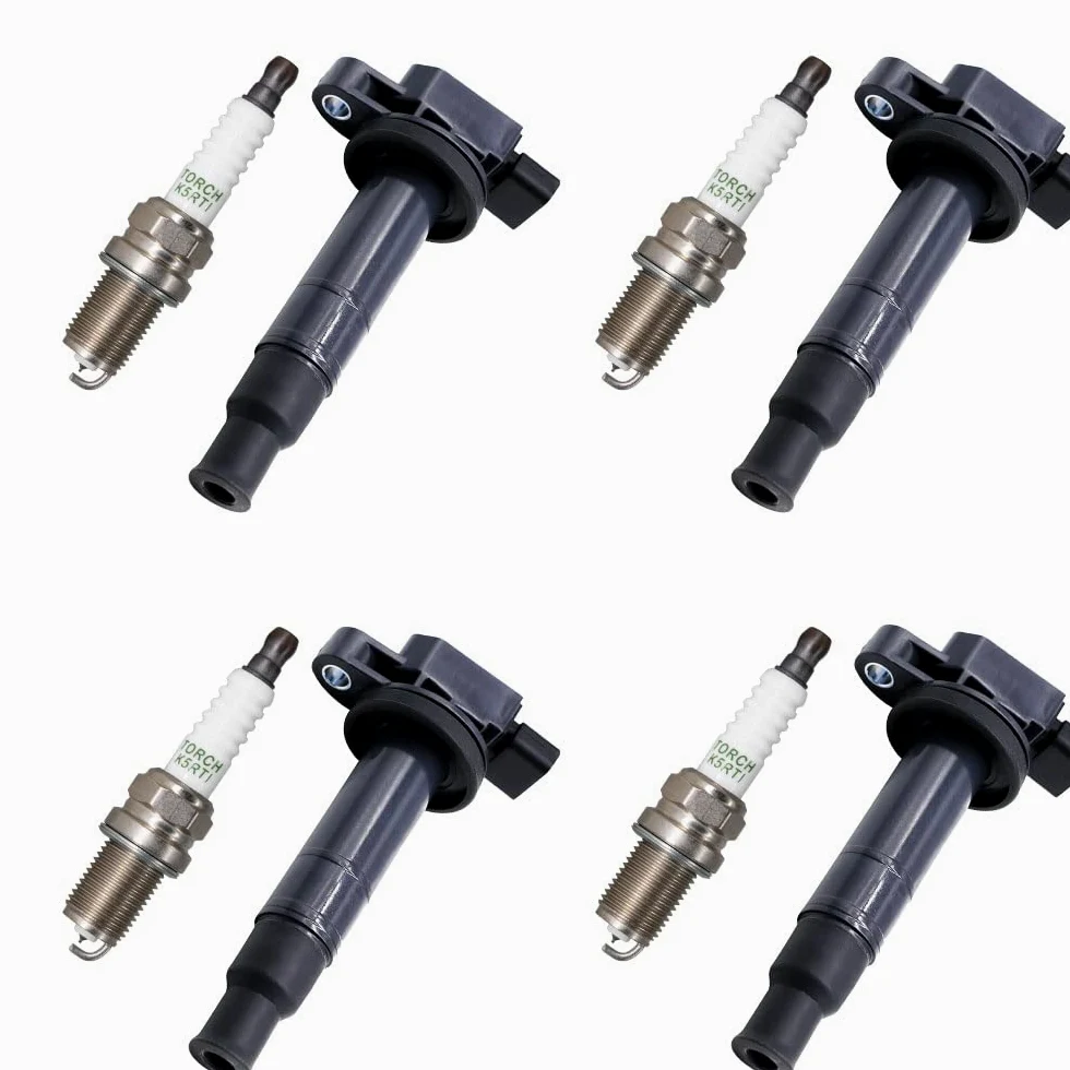 Paquete de Bobina de Encendido Tex11033, Juego de 4 bujías K5Rti para Toyota Prius 0005